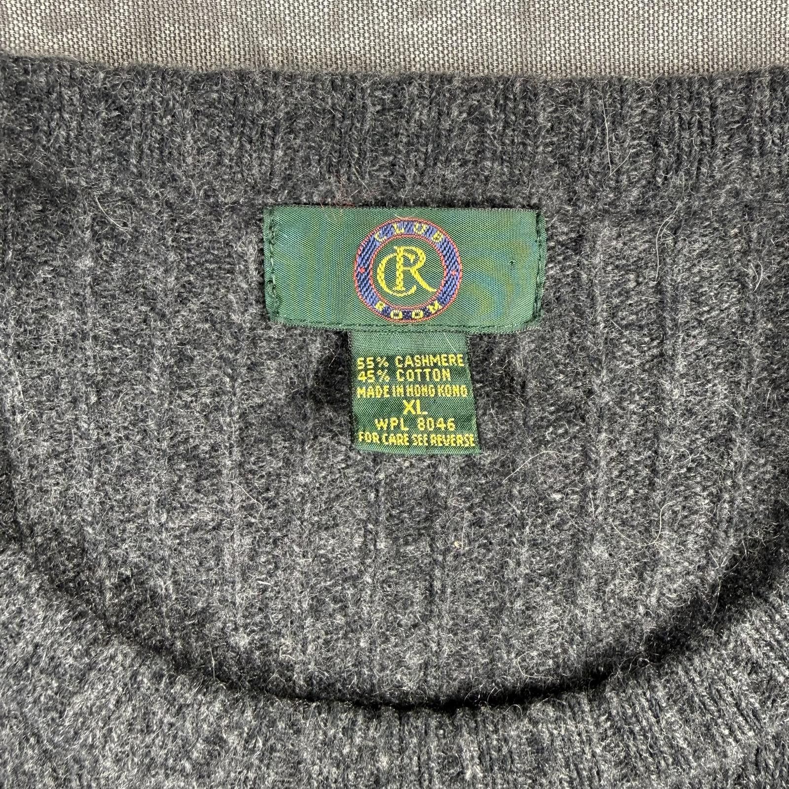 Club Room Club Room Sweater Men's XL Gray Cashmere Cotton Size US XL / EU 56 / 4 - 2 Thumbnail