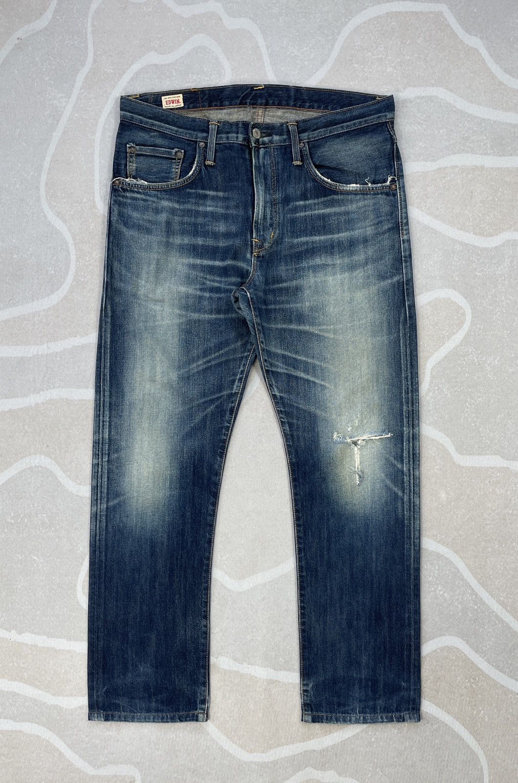 Edwin × Le Grande Bleu (L.G.B.) Edwin EJP06 Jeans (P51) Size US 35 - 1 Thumbnail