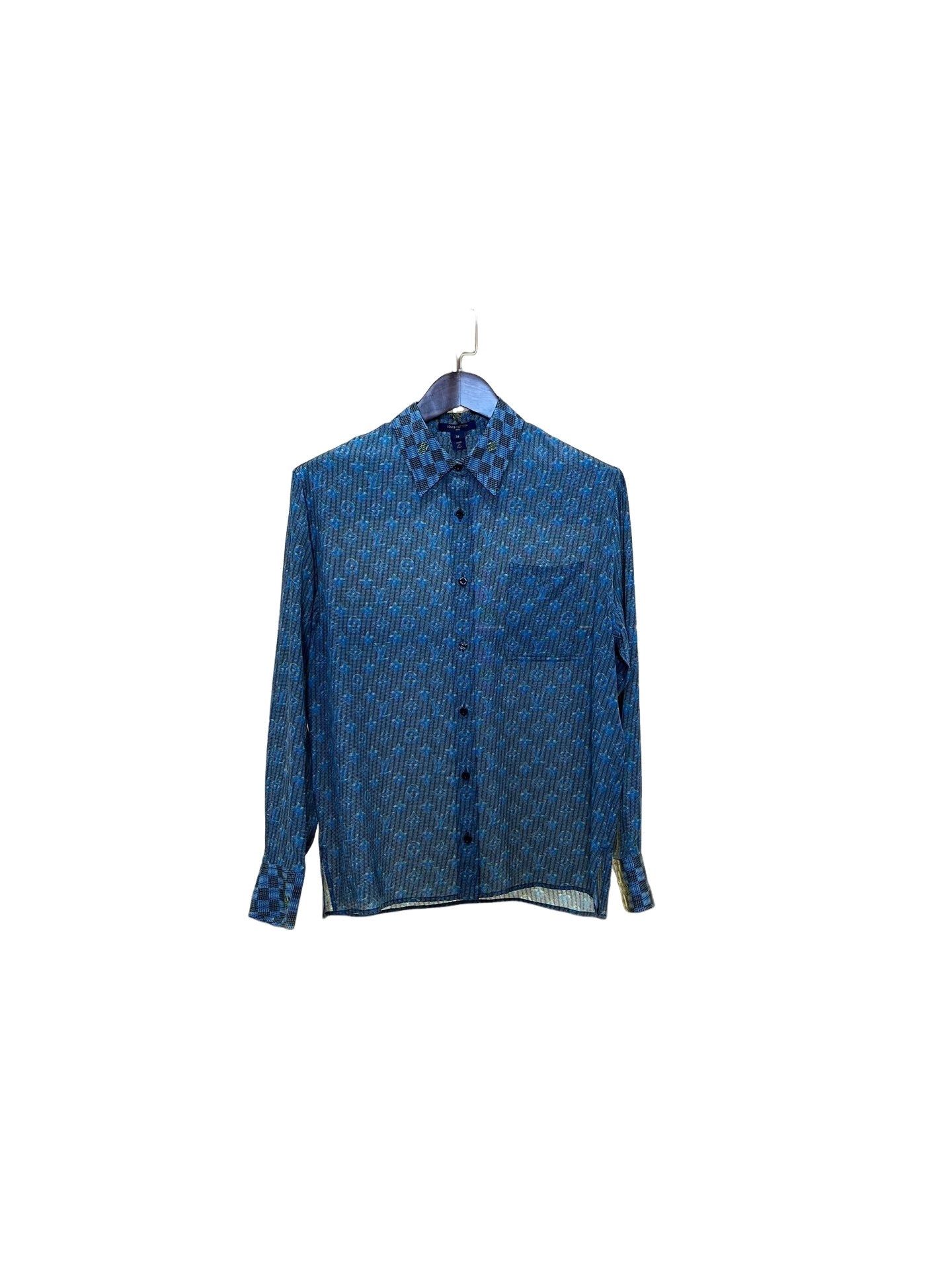 Louis Vuitton Louis Vuitton Monogram Silk Shirt 38 Size US S / EU 44-46 / 1 - 1 Thumbnail