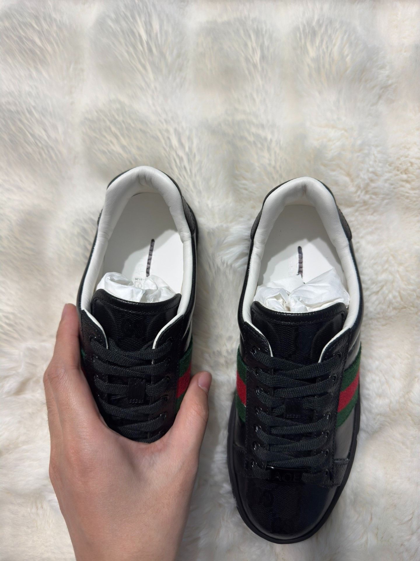 Gucci Gucci's new dark pattern full print casual board shoes size Size US 5 / EU 37 - 3 Thumbnail