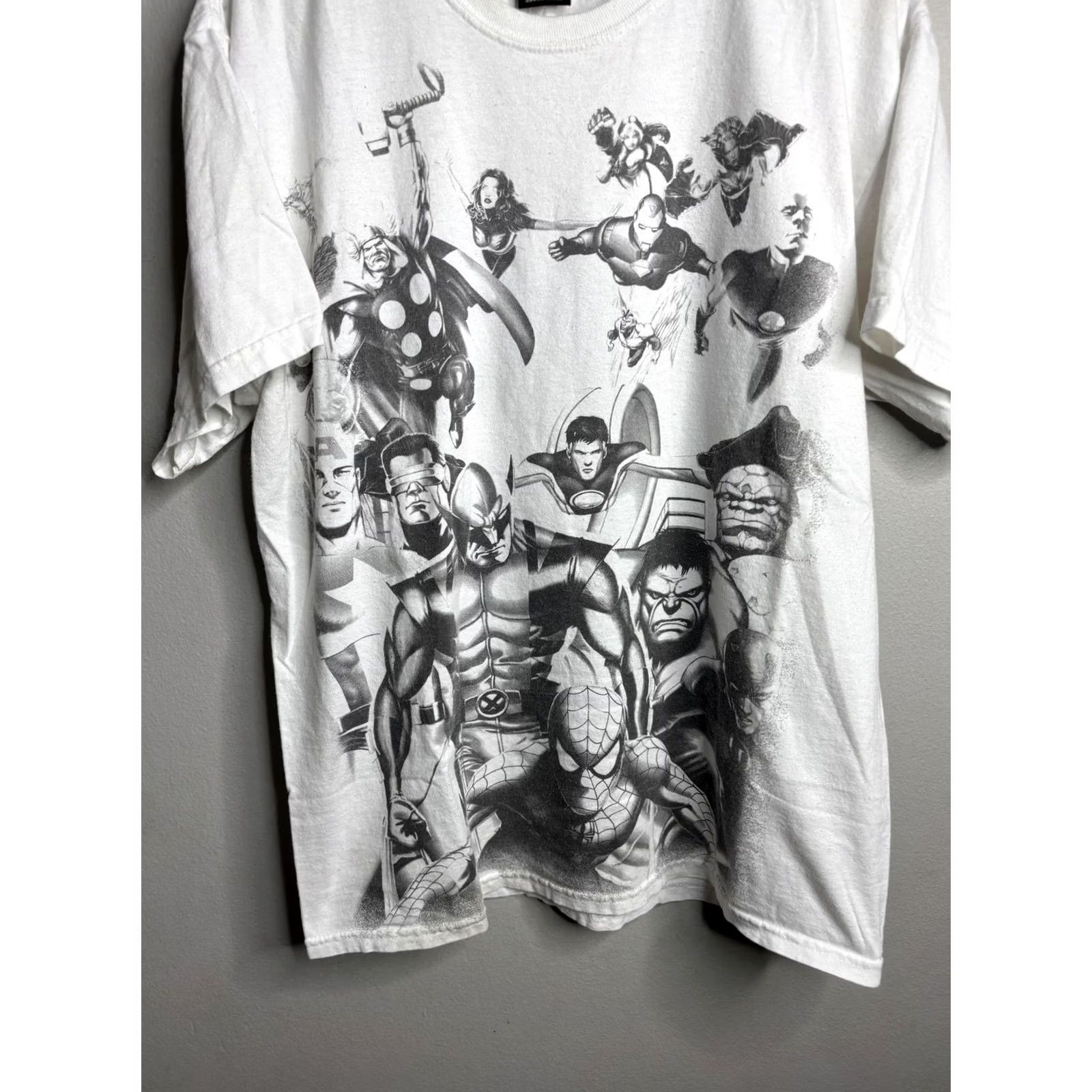Mad Engine VINTAGE Marvel Mad Engine Shirt Mens Large White Avengers Spider-Man Graphic T-Shirt Size US L / EU 52-54 / 3 - 2 Thumbnail