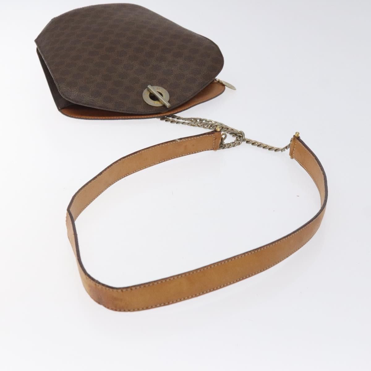Celine CELINE Macadam Canvas Shoulder Bag Pvc Leather Brown Gold Size ONE SIZE - 7 Thumbnail