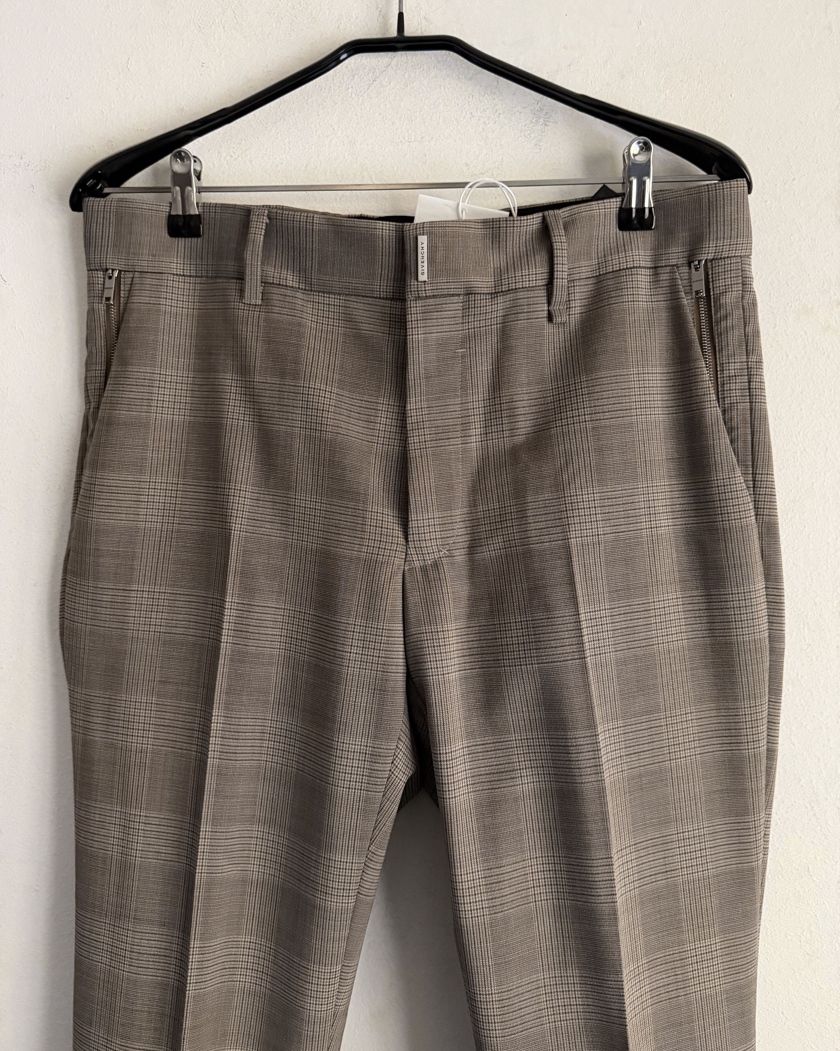 Givenchy Virgin Wool Check Trousers Size US 34 / EU 50 - 4 Thumbnail