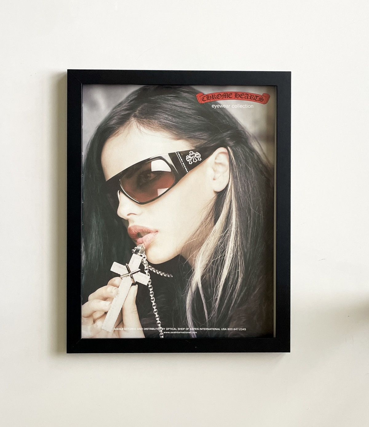 Chrome Hearts × Vintage Chrome Hearts girl in shades photo Poster framed 9x11 Size ONE SIZE - 1 Thumbnail
