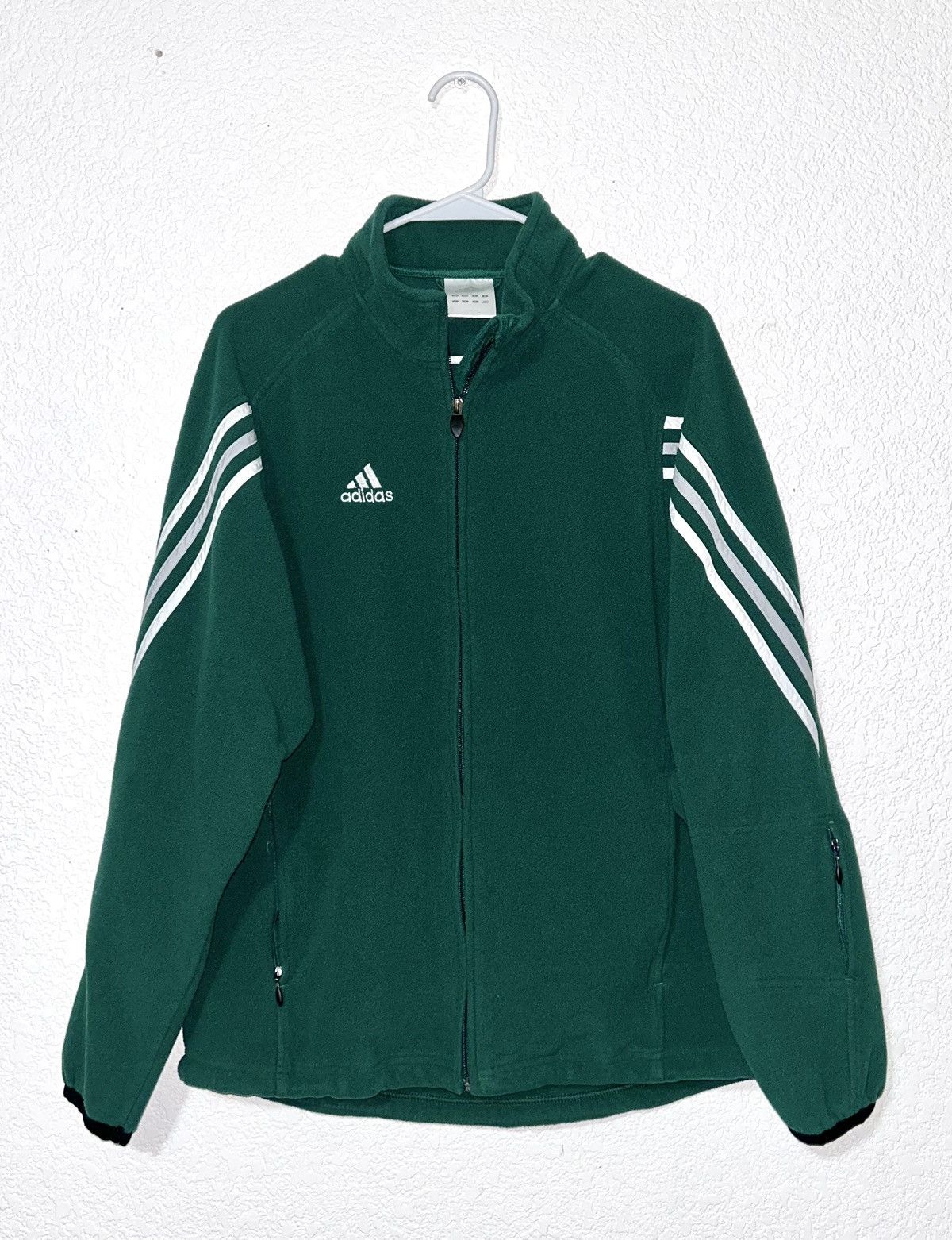 Adidas Adidas Green Fleece Jacket Size US M / EU 48-50 / 2 - 1 Thumbnail