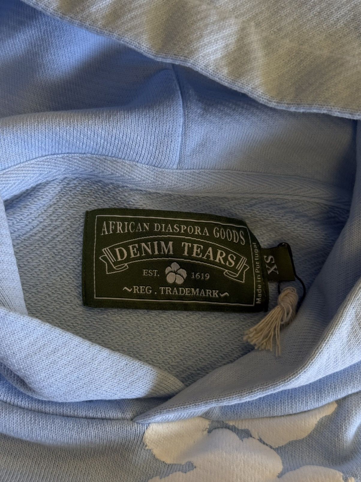 DENIM TEARS Denim Tears Cotton Wreath Hoodie Size XS Blue (NEW) Size US XS / EU 42 / 0 - 7 Thumbnail