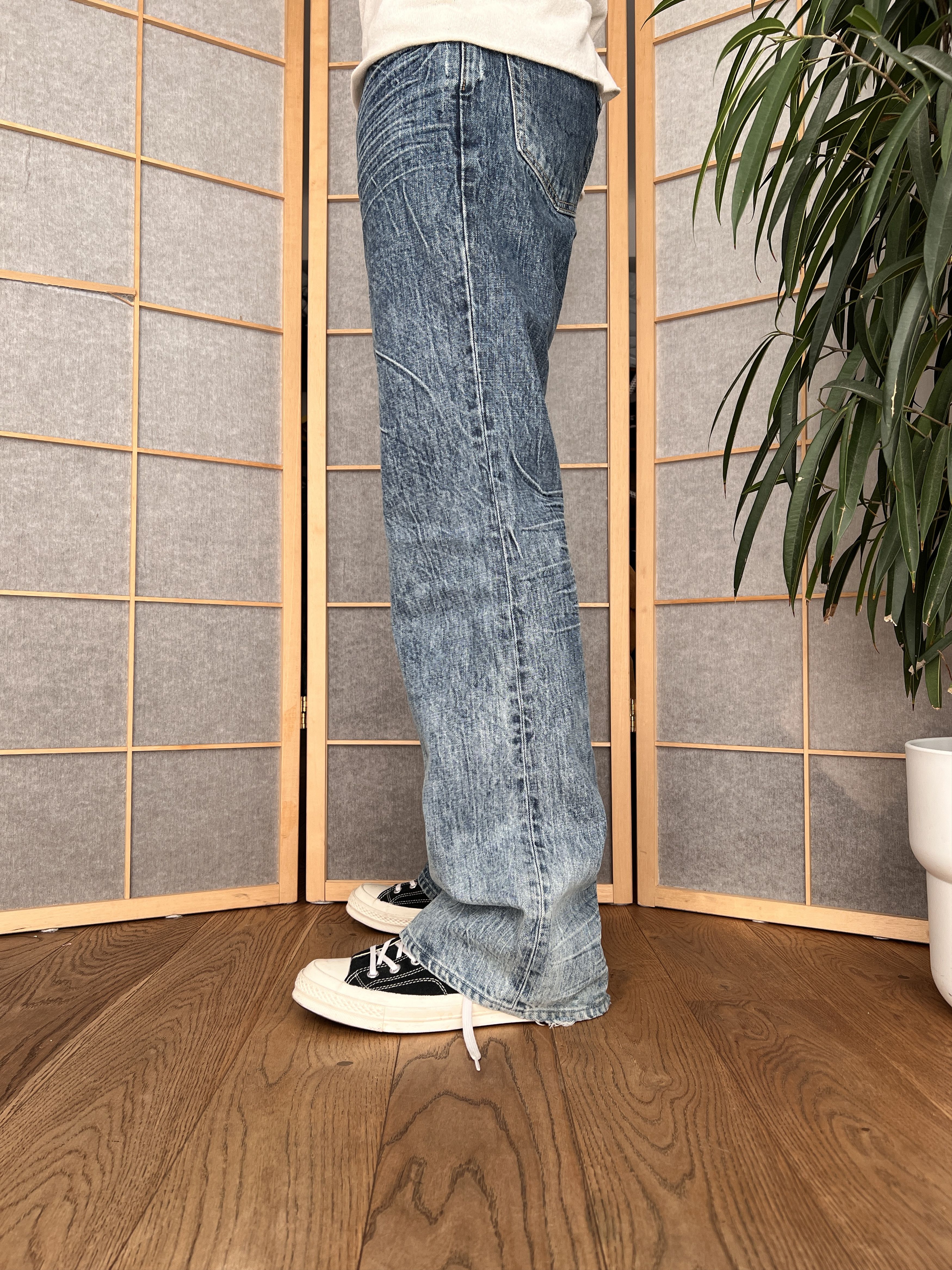 Gap Crazy Y2K GAP boot cut washed denim flared vintage 2000s low Size US 33 - 12 Thumbnail