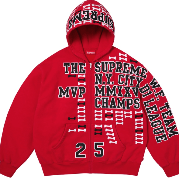Supreme Supreme League Champs Zip Up Hooded Sweatshirt Red Large Size US L / EU 52-54 / 3 - 1 Thumbnail