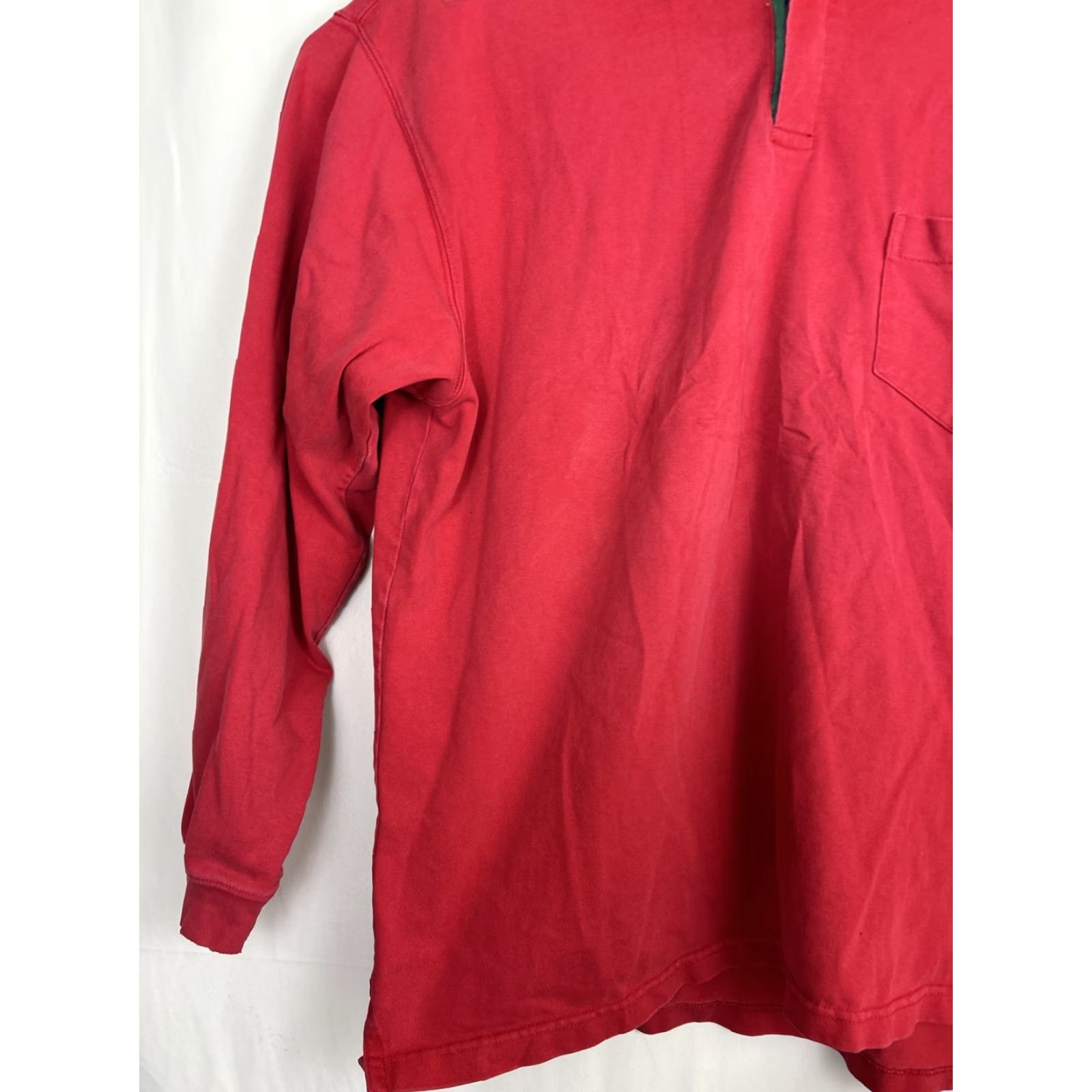 Eddie Bauer VINTAGE Eddie Bauer Polo Rugby Shirt XLT Long Sleeve Men Red Pocket Canada Size US XL / EU 56 / 4 - 2 Thumbnail