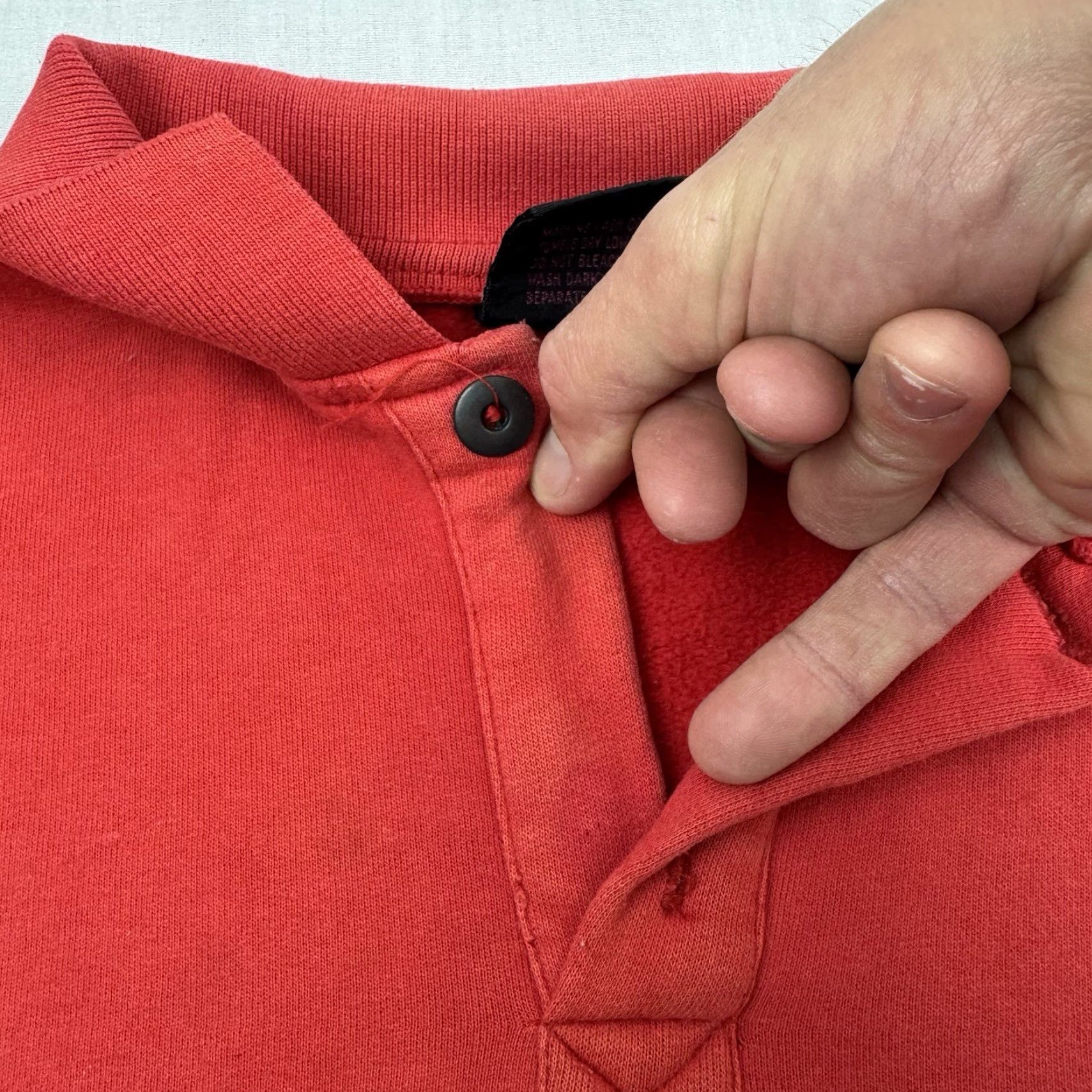 Vintage VINTAGE Bristol Bay Sport Sweatshirt Men M Red Collared 1980s Sports Patch Pullover Button 80s Size US M / EU 48-50 / 2 - 5 Thumbnail