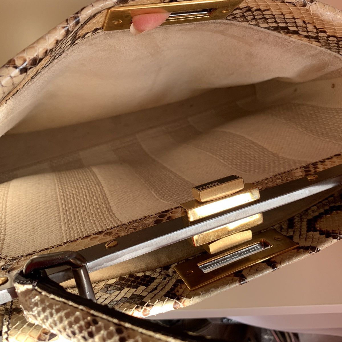Fendi Fendi python peekaboo bag Size ONE SIZE - 5 Thumbnail