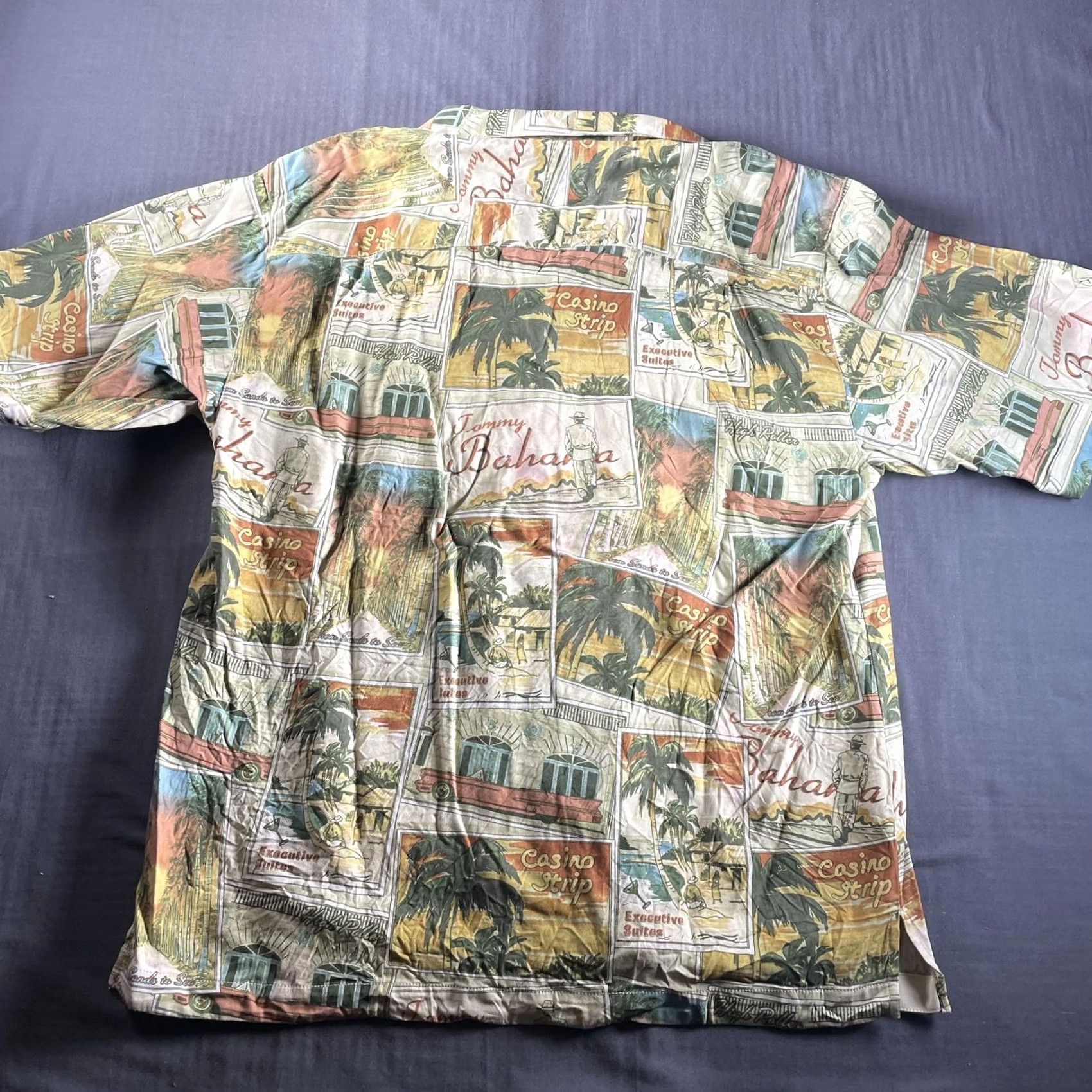 Tommy Bahama Tommy Bahama Shirt Mens XL Multicolor Silk Las Vegas Casino Hawaiian Aloha Shirt Short Sleeve Button-Up Graphic Print Mens (XL) Ladies? Size US XL / EU 56 / 4 - 4 Thumbnail