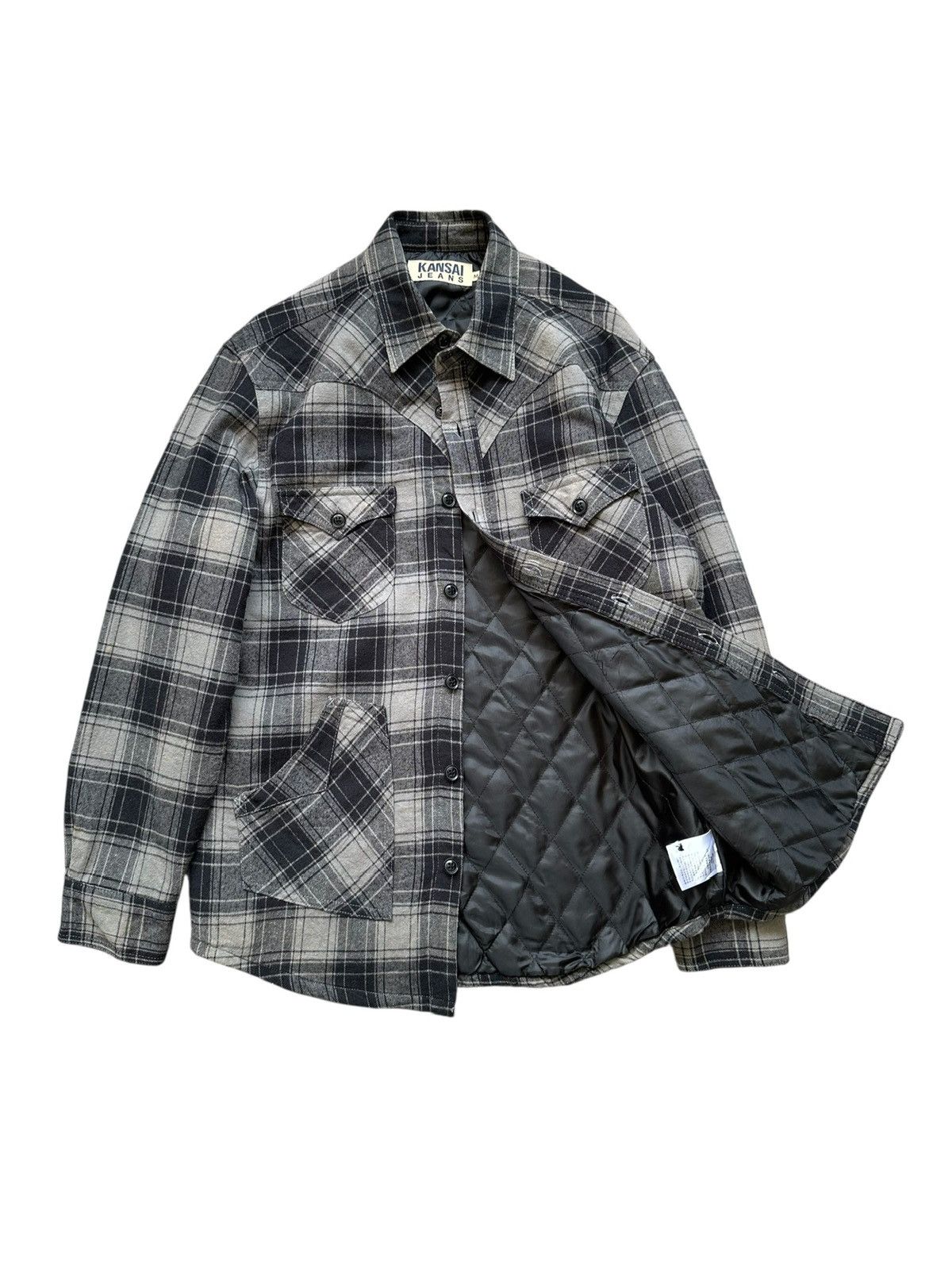 Kansai Yamamoto 🔥Avantgarde🔥 00's Kansai Jeans plaid quilted jacket Size US M / EU 48-50 / 2 - 4 Thumbnail