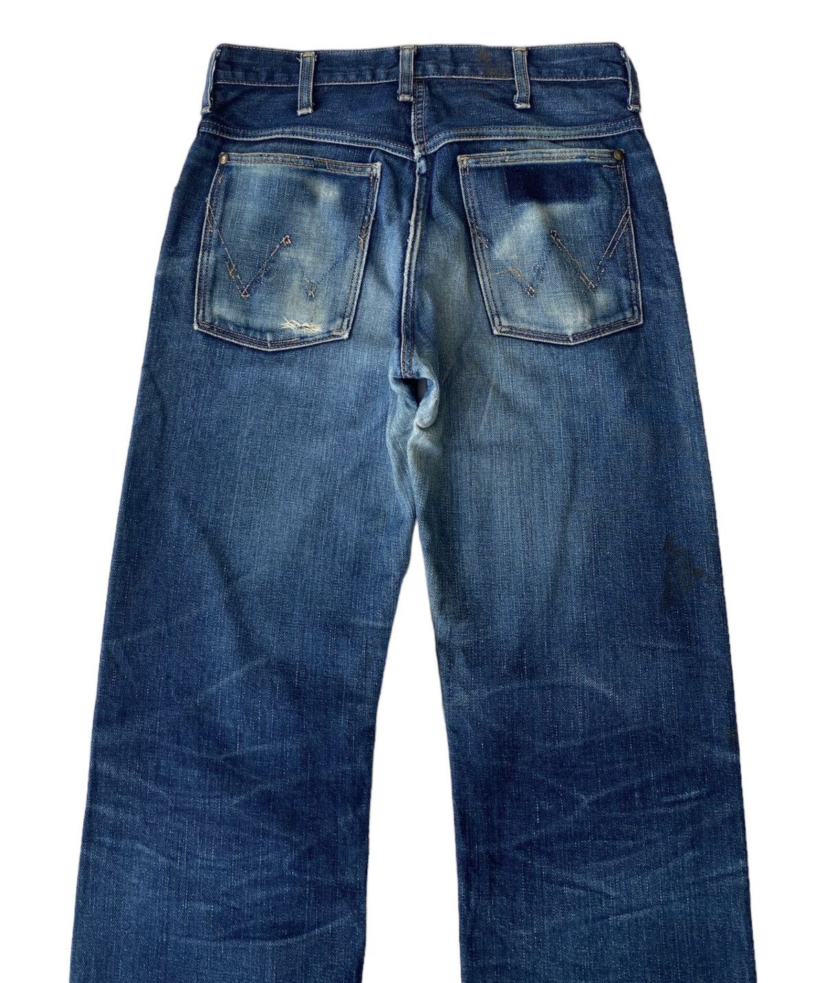 Wrangler WRANGLER BLUE BELL BOTTOM SANFORIZED DISTRESSED DENIM JEANS Size US 29 - 5 Thumbnail