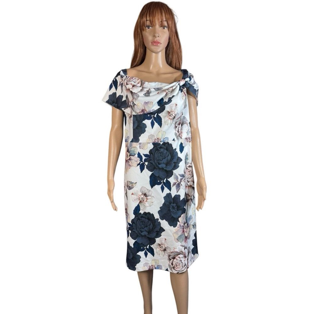 Joseph Ribkoff NWT New Joseph Ribkoff Floral Exposed Shoulder Dress Size 2 Size 3XL / US 20-22 - 3 Thumbnail