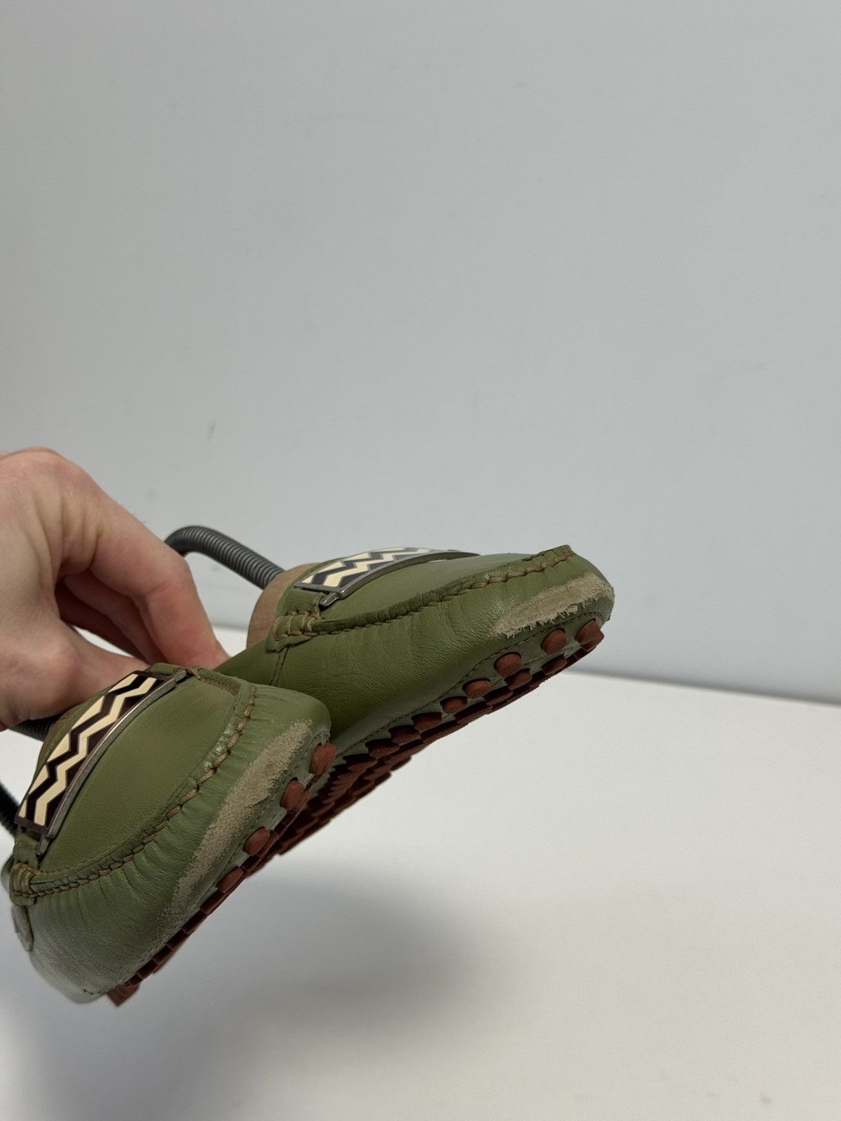 Missoni Missoni Women’s Leather Driving Loafers Green Zigzag 38 EU Size US 8 / IT 38 - 15 Thumbnail
