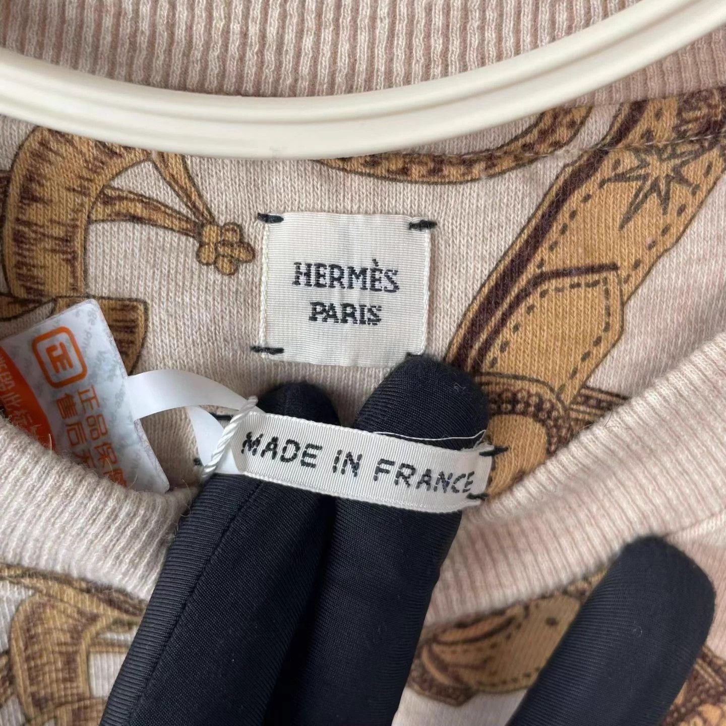 Hermes Hermes brown colorblock chain print crew sweat 36 Size XS / US 0-2 / IT 36-38 - 4 Thumbnail