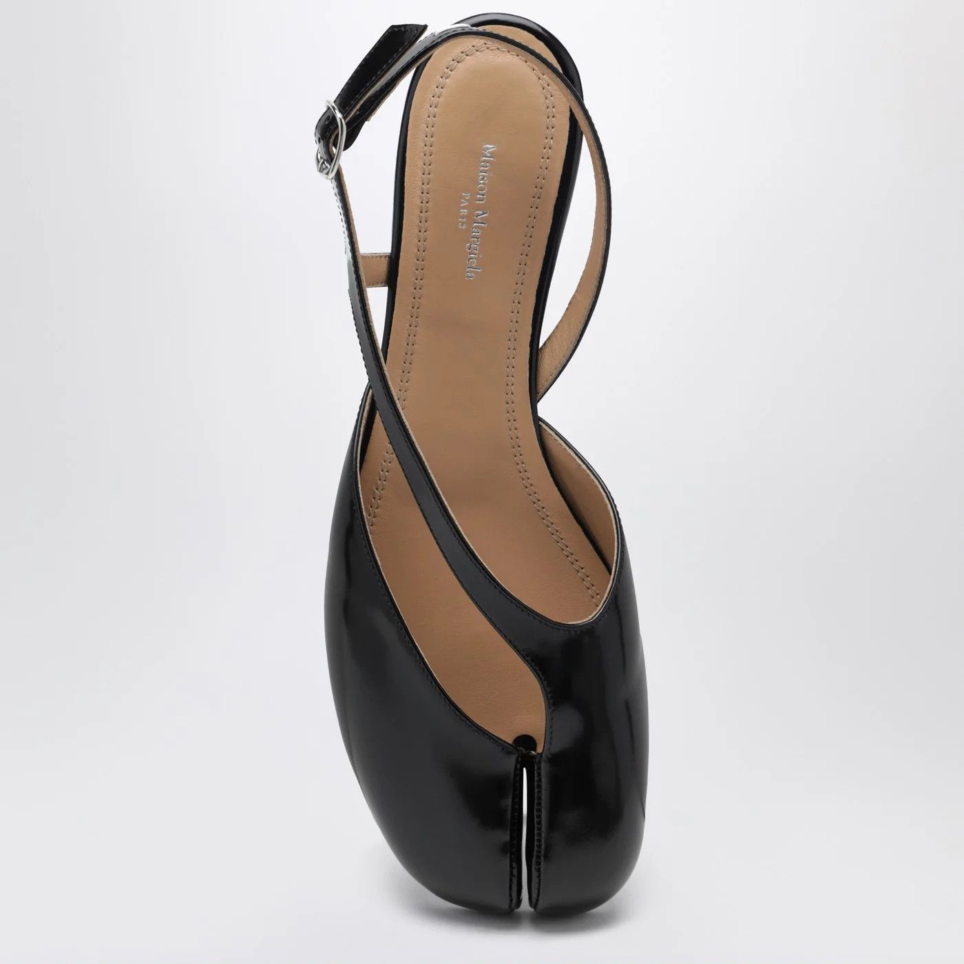 Maison Margiela o1d2blof0426 Leather Tabi Slingback Sandals in Black Size US 11 / IT 41 - 3 Thumbnail