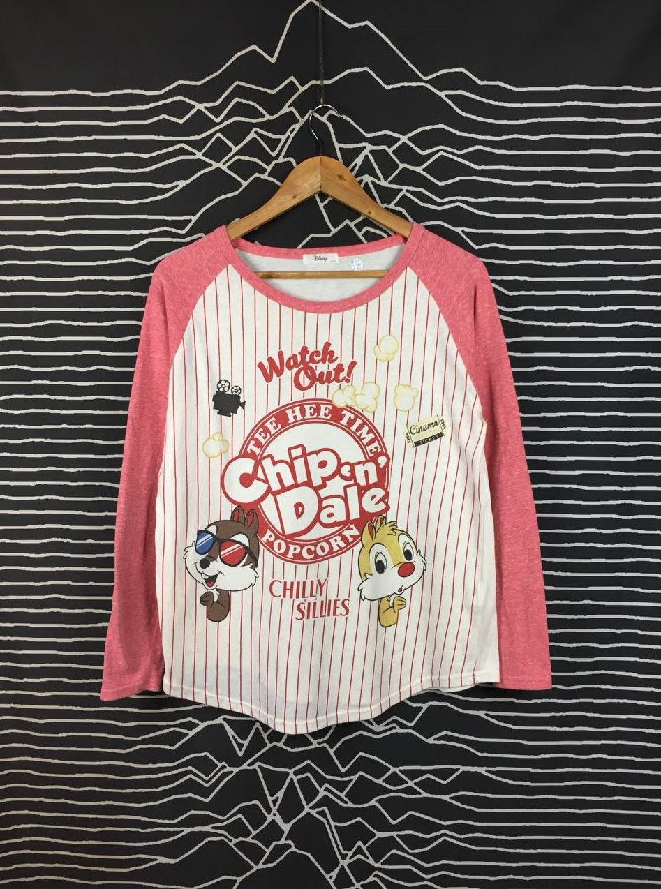 Disney Vtg Disney Chip 'n' Dale Chilly Sillies Cinema Raglan Tee Size US M / EU 48-50 / 2 - 2 Thumbnail