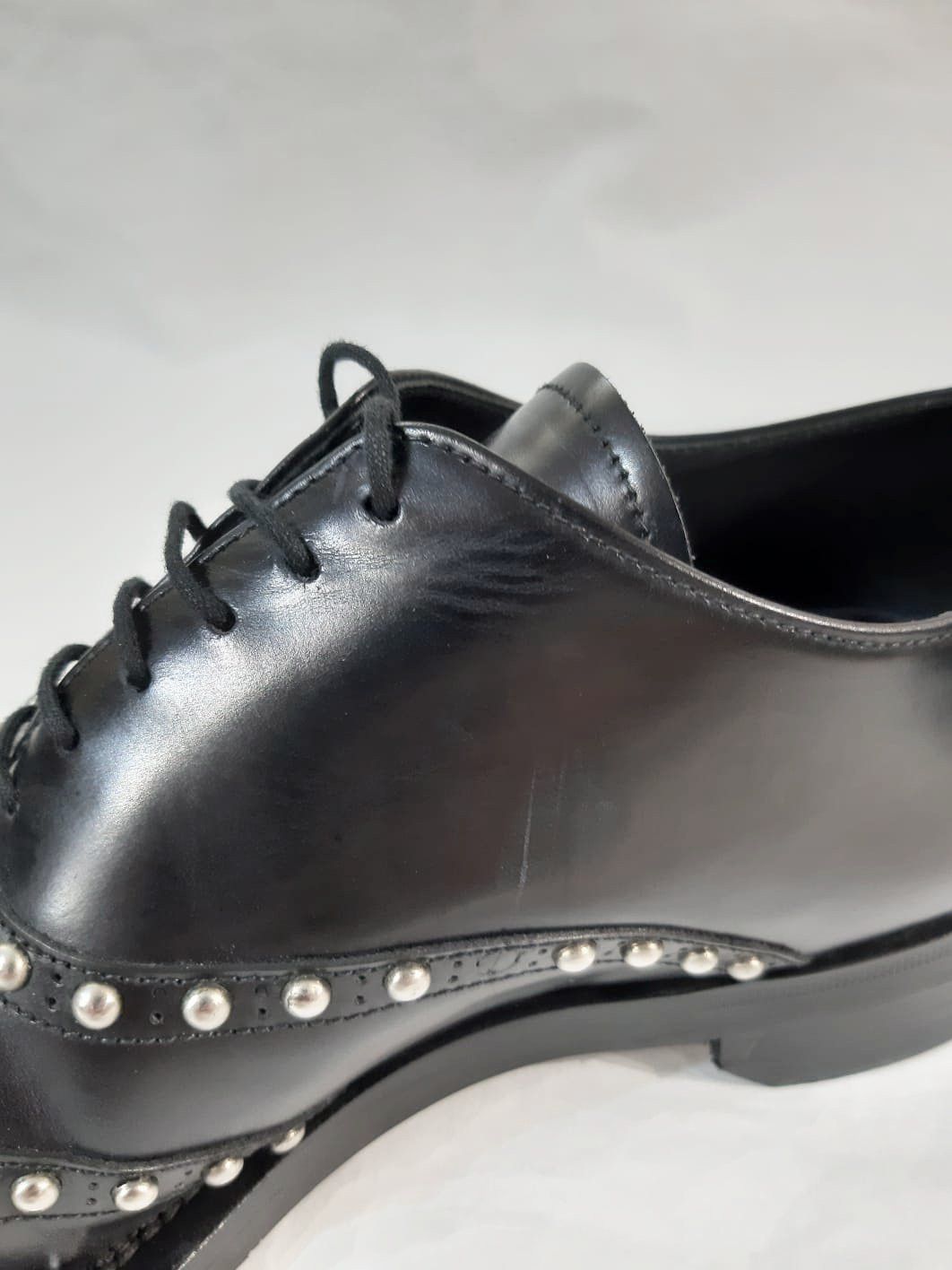 Prada FW 2009 Runway Studded Leather Derby Shoes Size US 8 / EU 41 - 8 Thumbnail