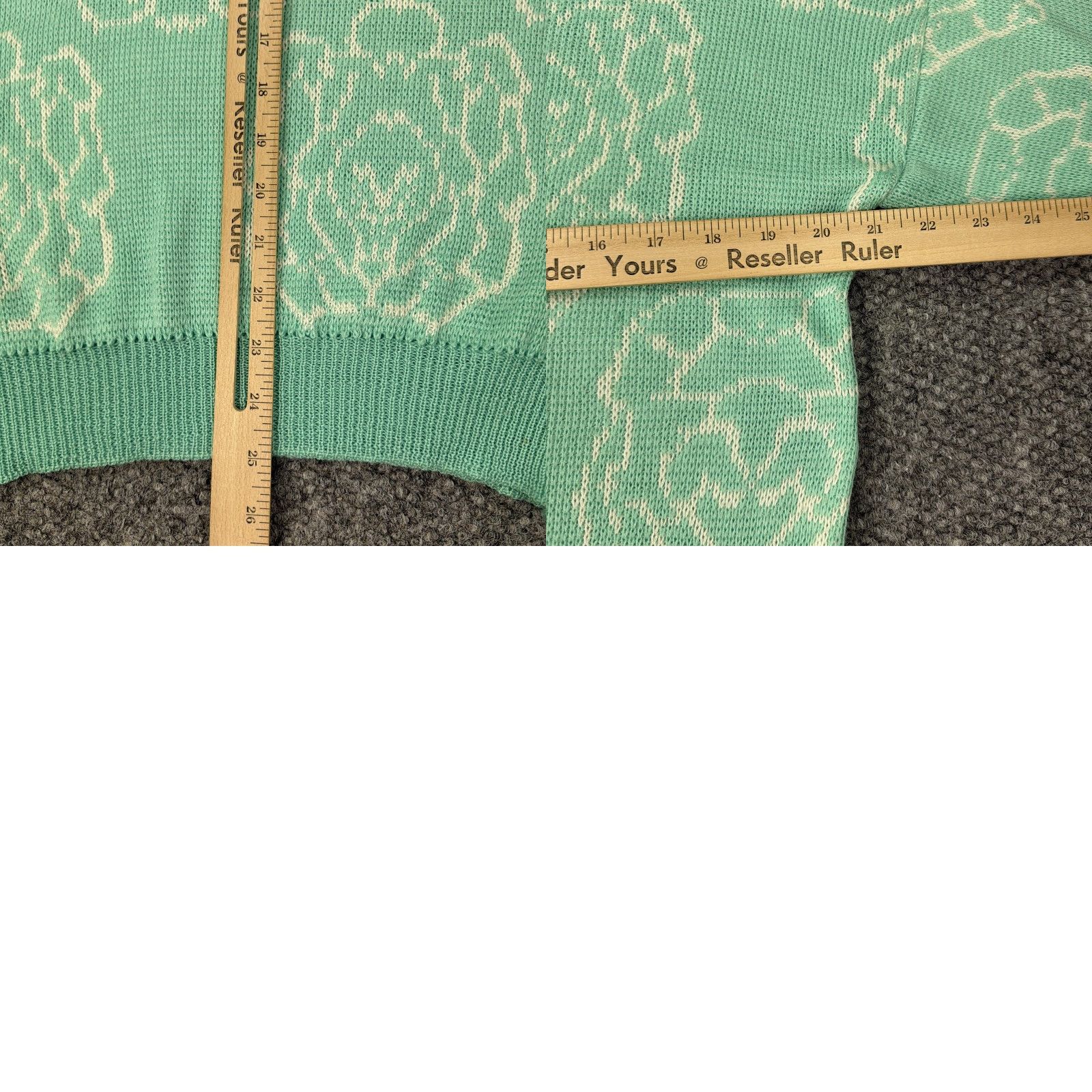 Vintage VINTAGE Isle Mode Sweater Womens L Green Floral Knit Dolman Shoulder Pads Crew Pullover 80s 90s Womens Size L / US 10 / IT 46 - 8 Thumbnail