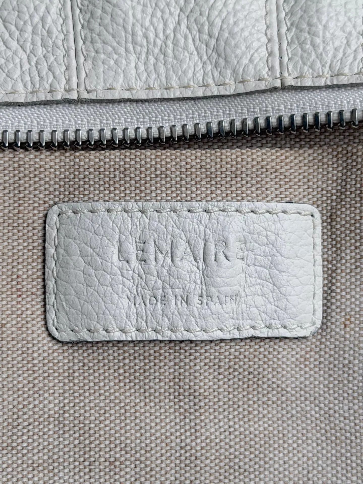 Lemaire Lemaire CroissantBag ChalkWhite GrainLeather Small Size ONE SIZE - 7 Thumbnail