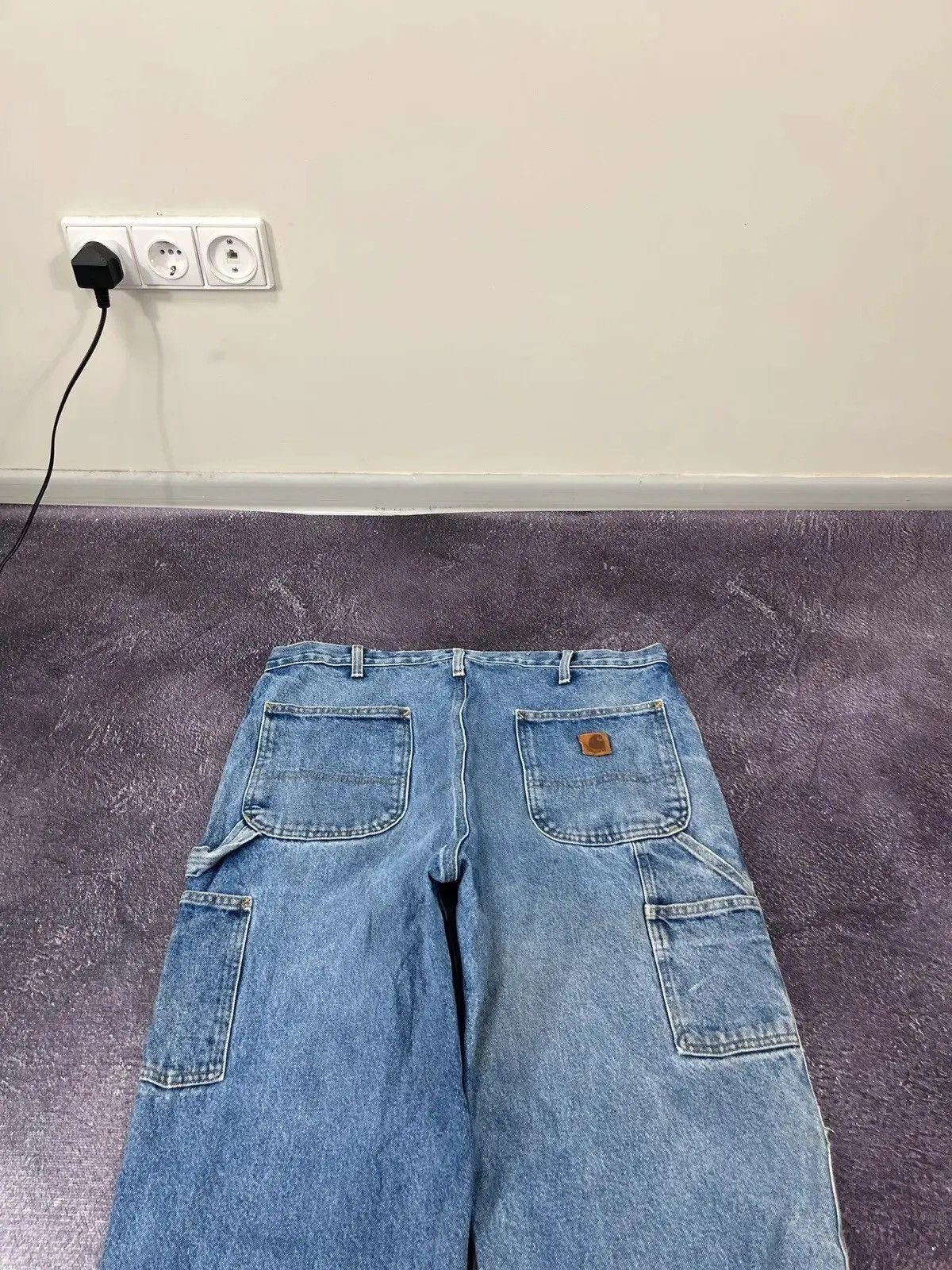 Carhartt × Vintage Vintage 90s Carhartt Faded Blue Denim Hype Baggy Jeans Size US 36 / EU 52 - 4 Thumbnail