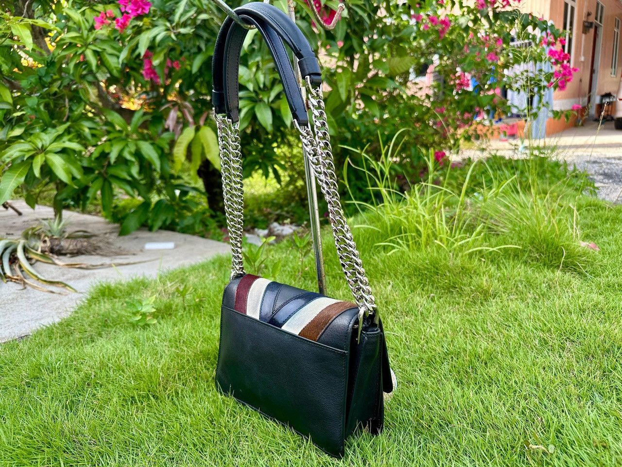 Tod's Authentic Tod’s Double T Calfskin Poney Chain Shoulder Bag Size ONE SIZE - 3 Thumbnail