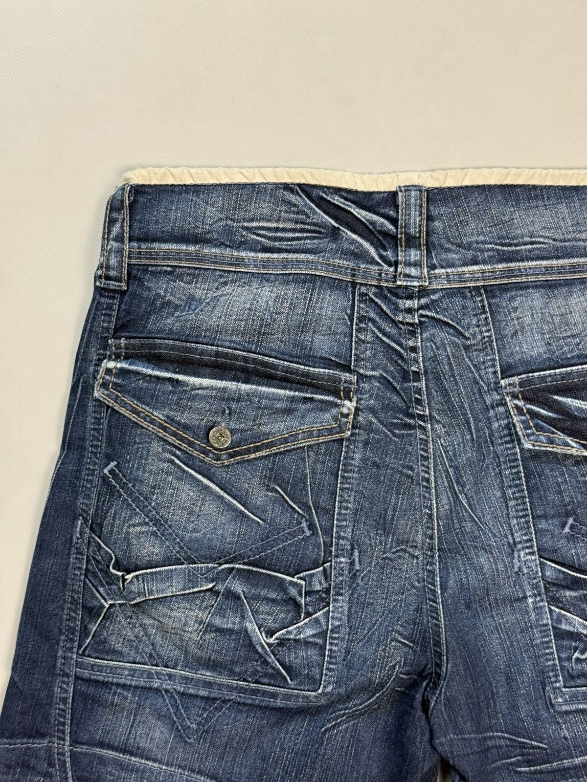 Marithe + Francois Girbaud Marithe Francois Girbaud Vintage Avant-Garde Denim Shorts Size 29" - 17 Thumbnail