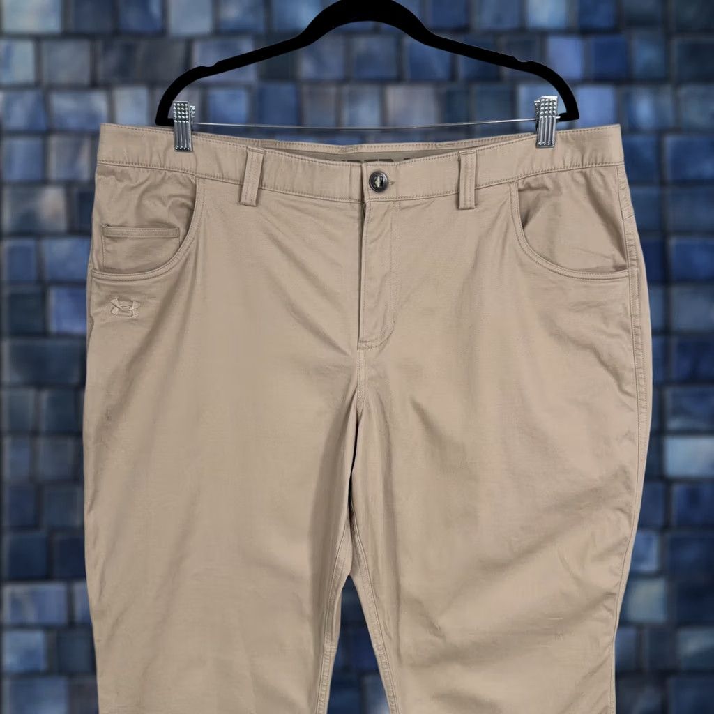 Under Armour Under Armour Pants Mens 40x32 Beige Twill Cargo Stretch Workwear Size US 40 / EU 56 - 1 Thumbnail