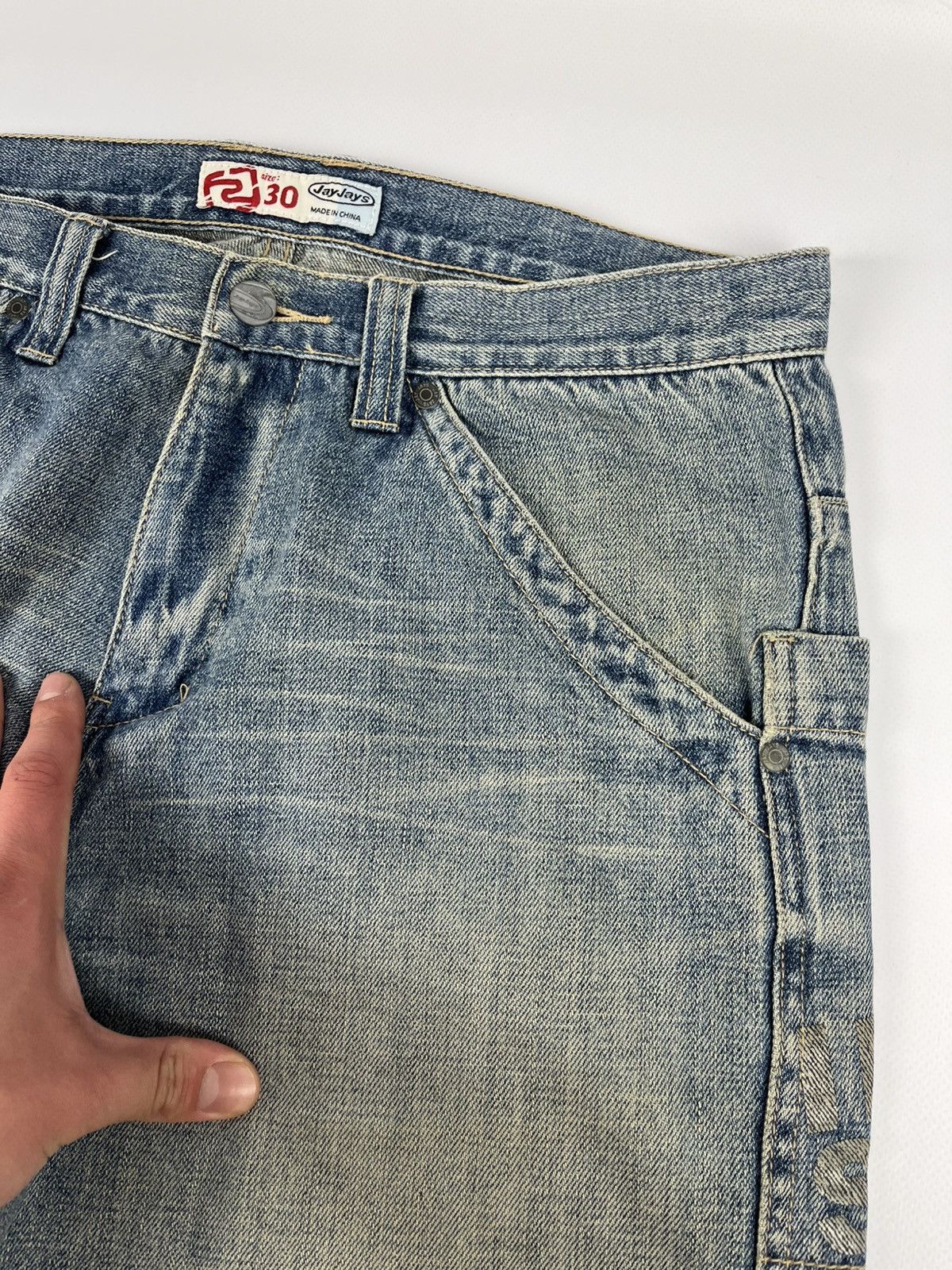 Ecko Unltd. × JNCO × Japanese Brand Vintage Faded Baggy Distressed Jeans Ed Hardy Style Denim Y2K Size US 30 / EU 46 - 7 Thumbnail