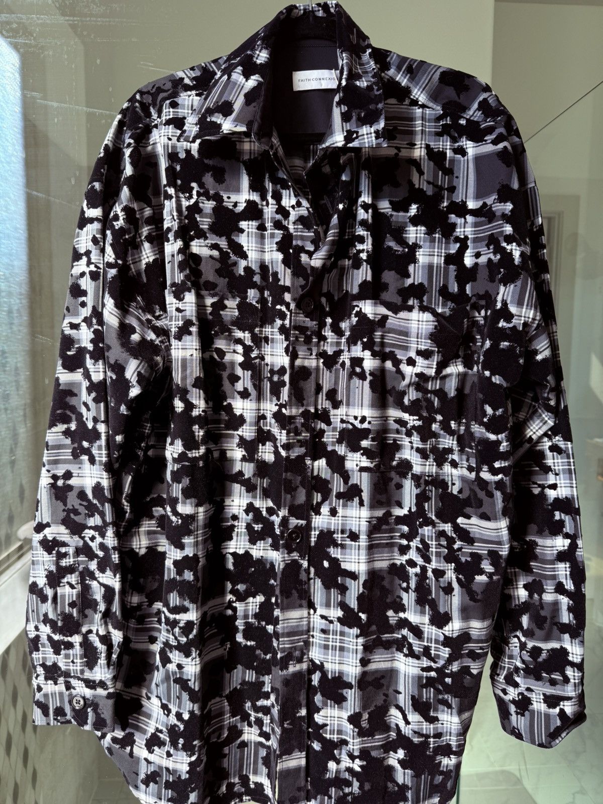 Faith Connexion Faith Connexion Oversized Plaid Shirt with velvet patches M Size US M / EU 48-50 / 2 - 1 Thumbnail
