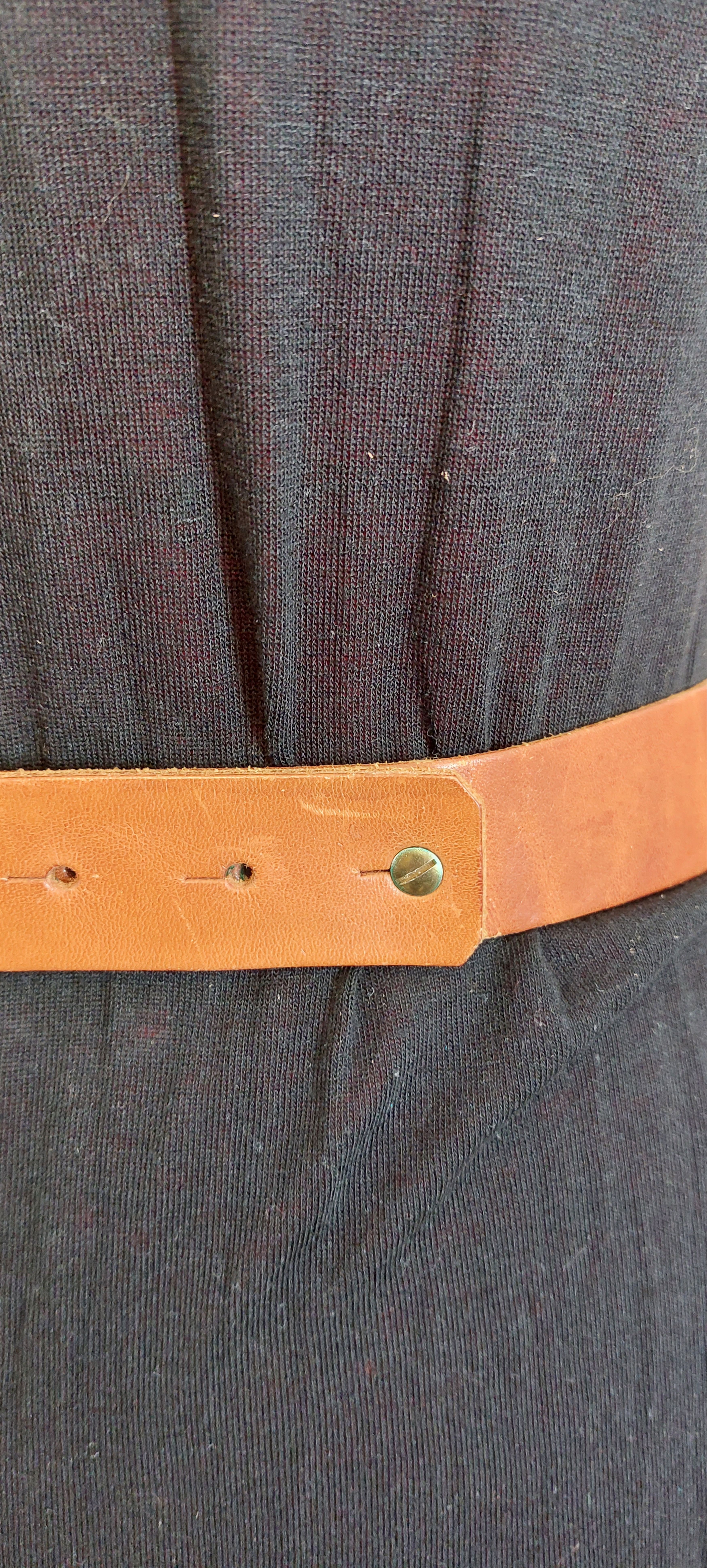 Vintage Vintage Western Leather Belt – Engraved Buckle – 80cm Size ONE SIZE - 6 Thumbnail