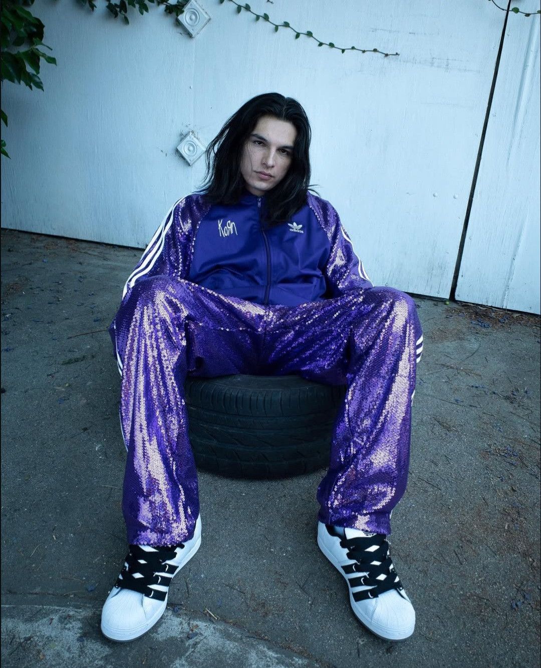 Adidas Adidas x Korn Purple Sequin Jacket Small Size US S / EU 44-46 / 1 - 1 Thumbnail