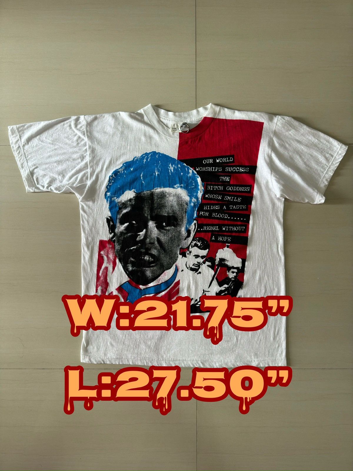 Vintage 80s James Dean Fifth Column Our World Worship VTG Rare Shirt Size US L / EU 52-54 / 3 - 1 Thumbnail