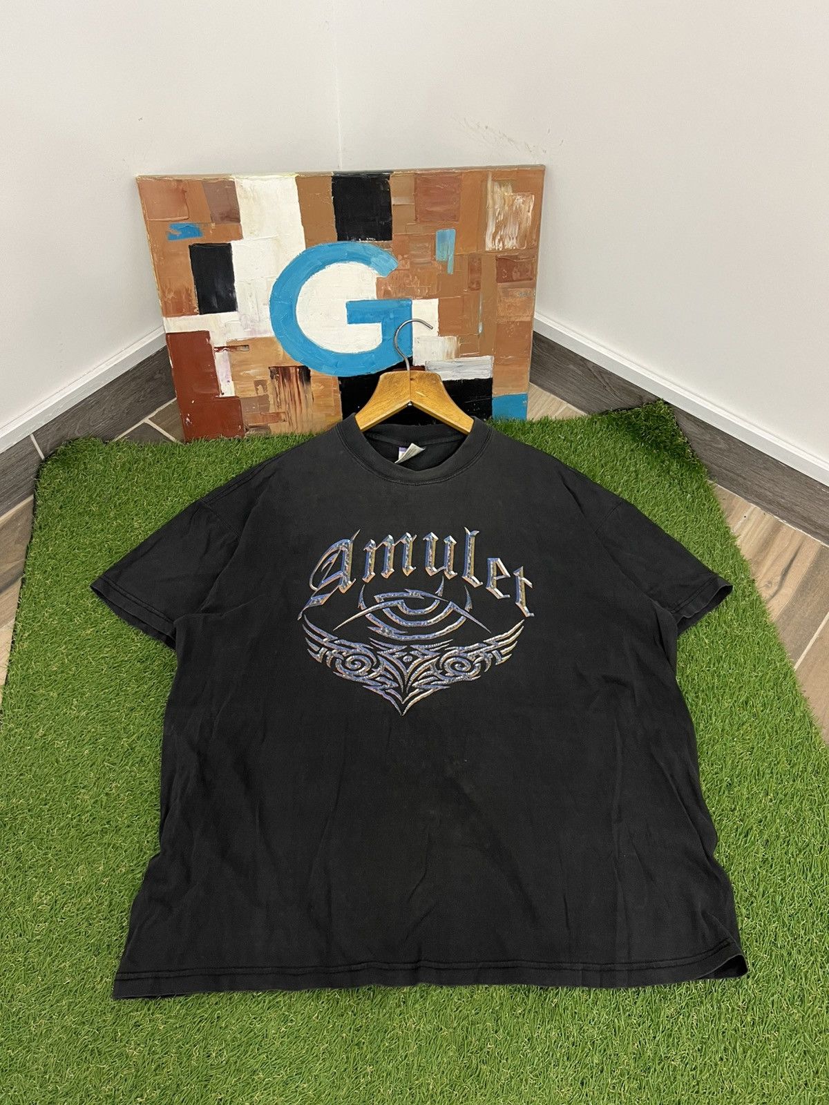 Band Tees × Vintage 90S Vintage Tribal Amulet Band Goth Grung t shirt tour tees Size US XL / EU 56 / 4 - 1 Thumbnail