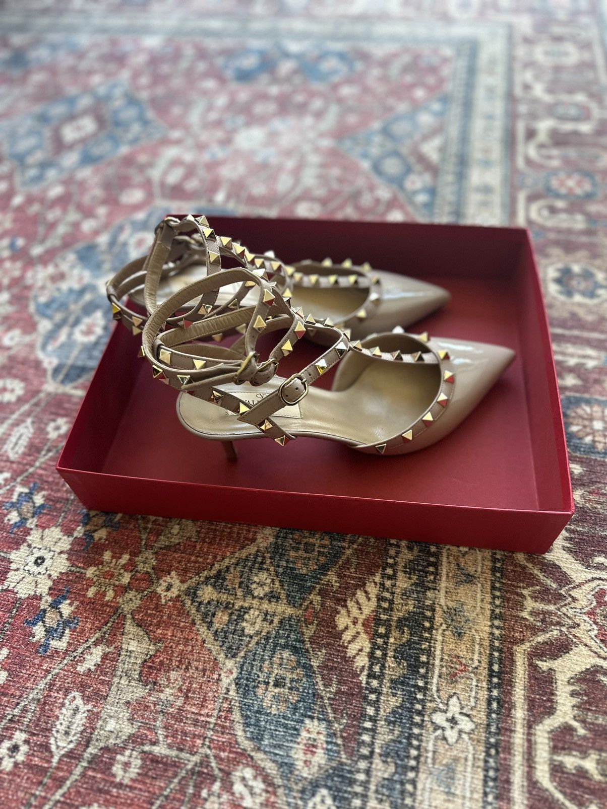 Valentino Valentino Rockstud Caged Heel 65mm Size US 8.5 / IT 38.5 - 2 Thumbnail