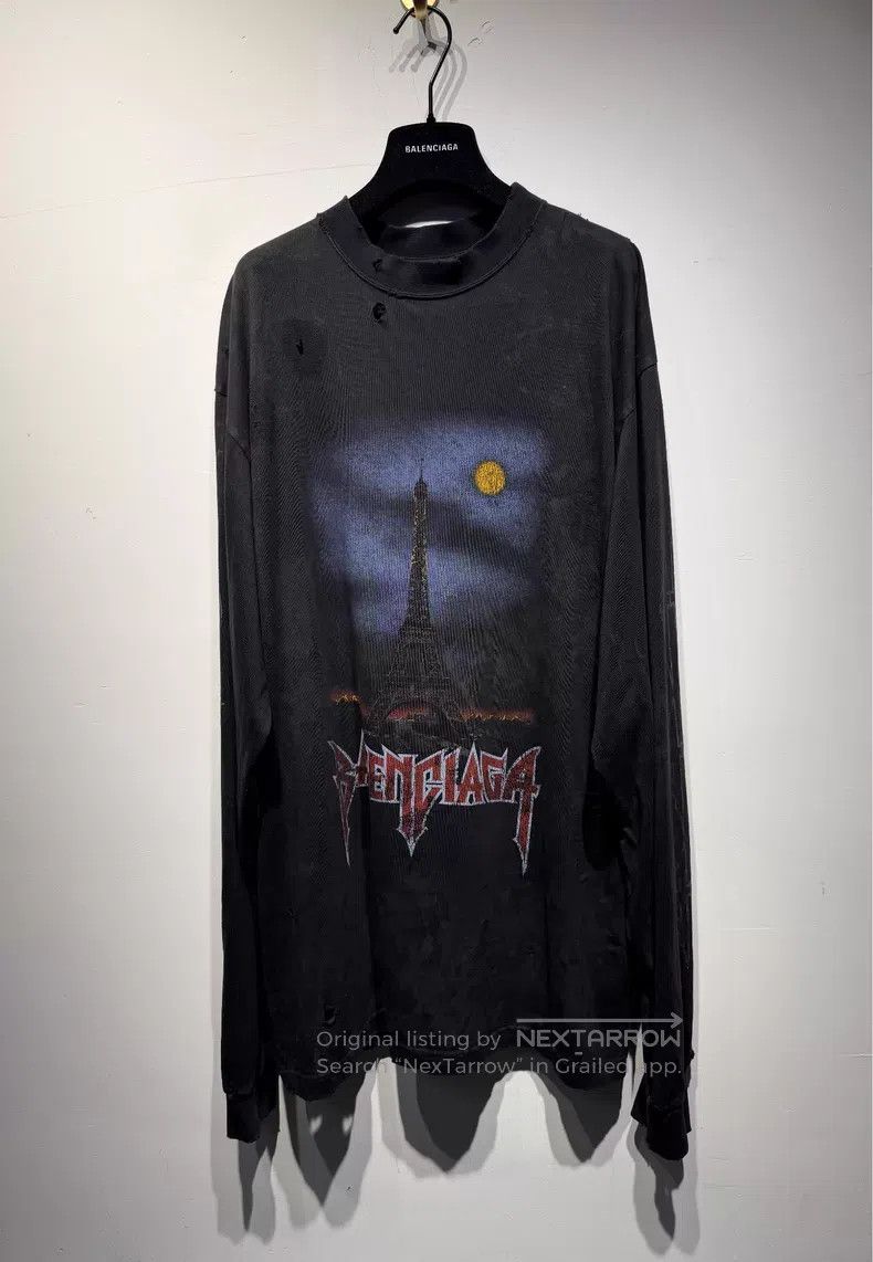 Balenciaga Balenciaga Letter Logo Pattern Printed Crew Neck Loose Fit Size US XS / EU 42 / 0 - 1 Thumbnail