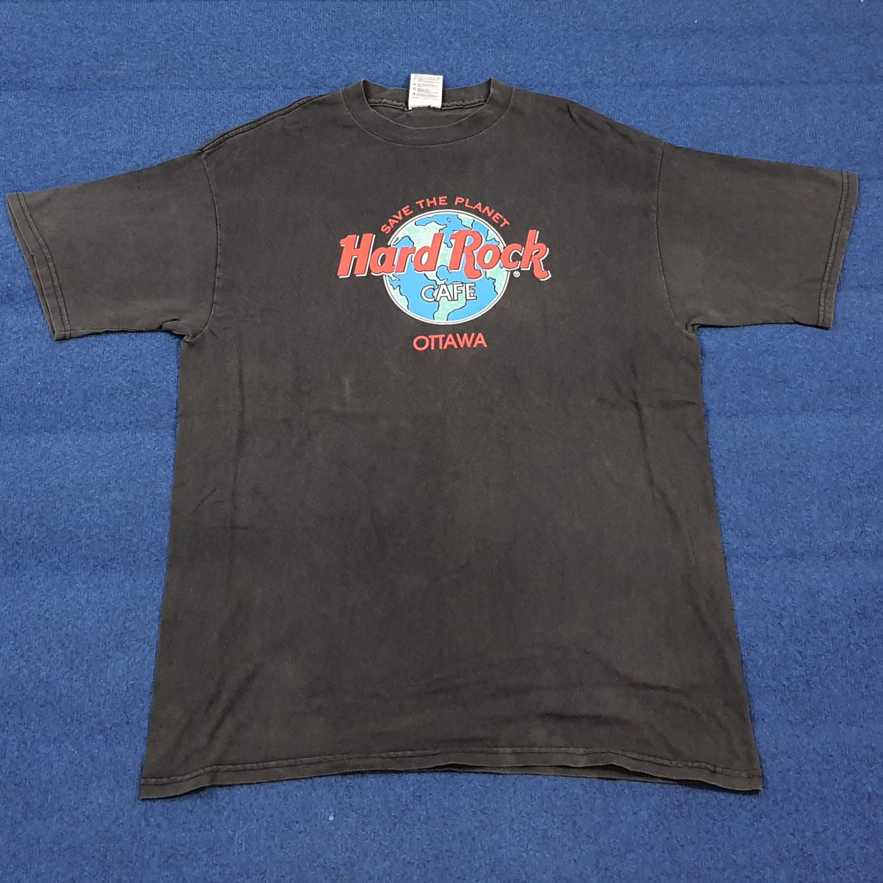 Tultex Vintage Tultex Hard Rock Cafe Ottawa Canada Tshirt C301N15 Size US XL / EU 56 / 4 - 1 Thumbnail