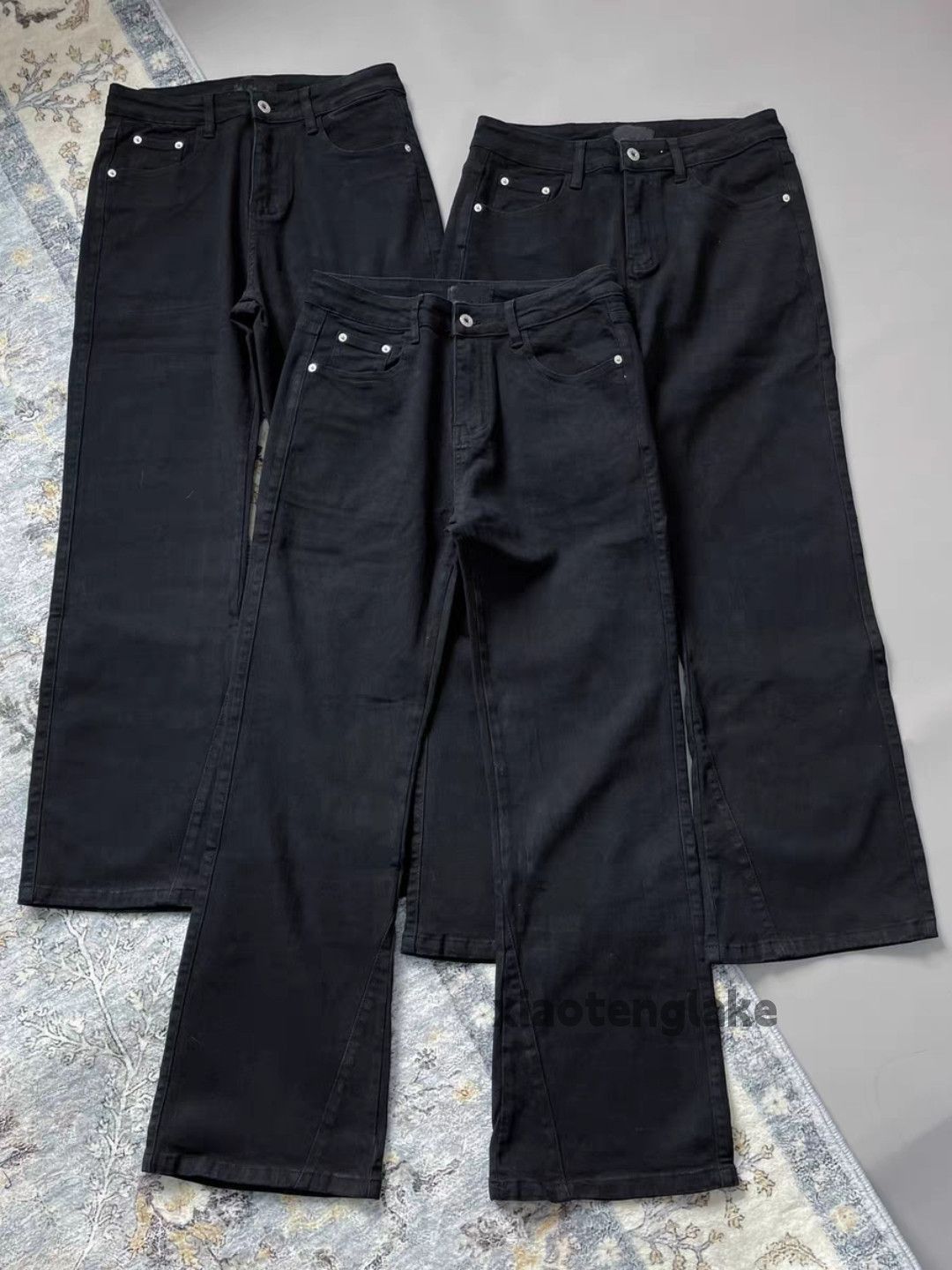 Jean xz vintage wide Leg hiphop flared Balenciaga style jeans Size US 34 / EU 50 - 1 Thumbnail
