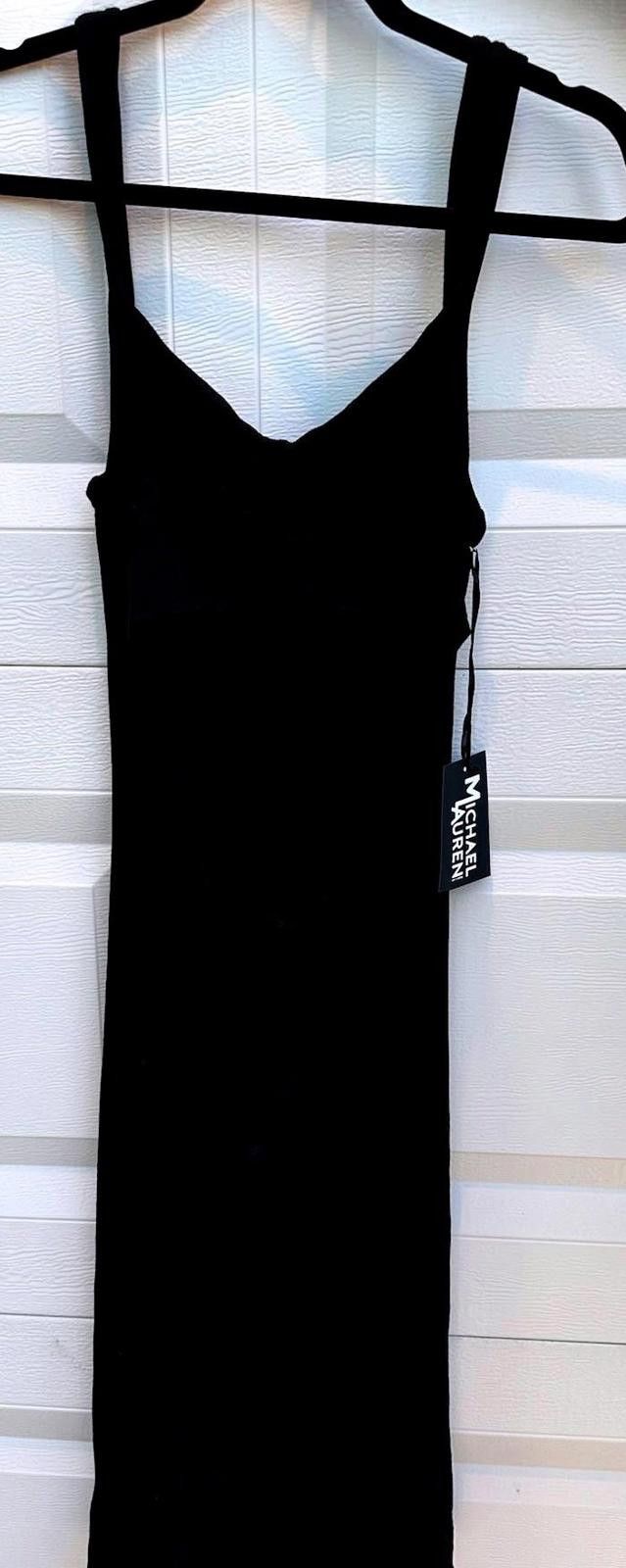 Designer Stylish Black Maxi Dress by Michael Lauren - Size L Size L / US 10 / IT 46 - 1 Thumbnail