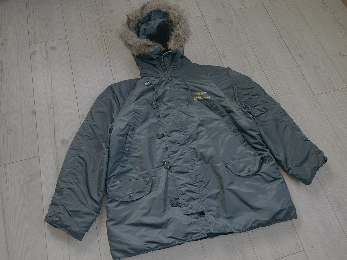 Alpha Industries × Breitling × Vintage Alpha Industries X Breitling Jacket Size US XL / EU 56 / 4 - 6 Thumbnail