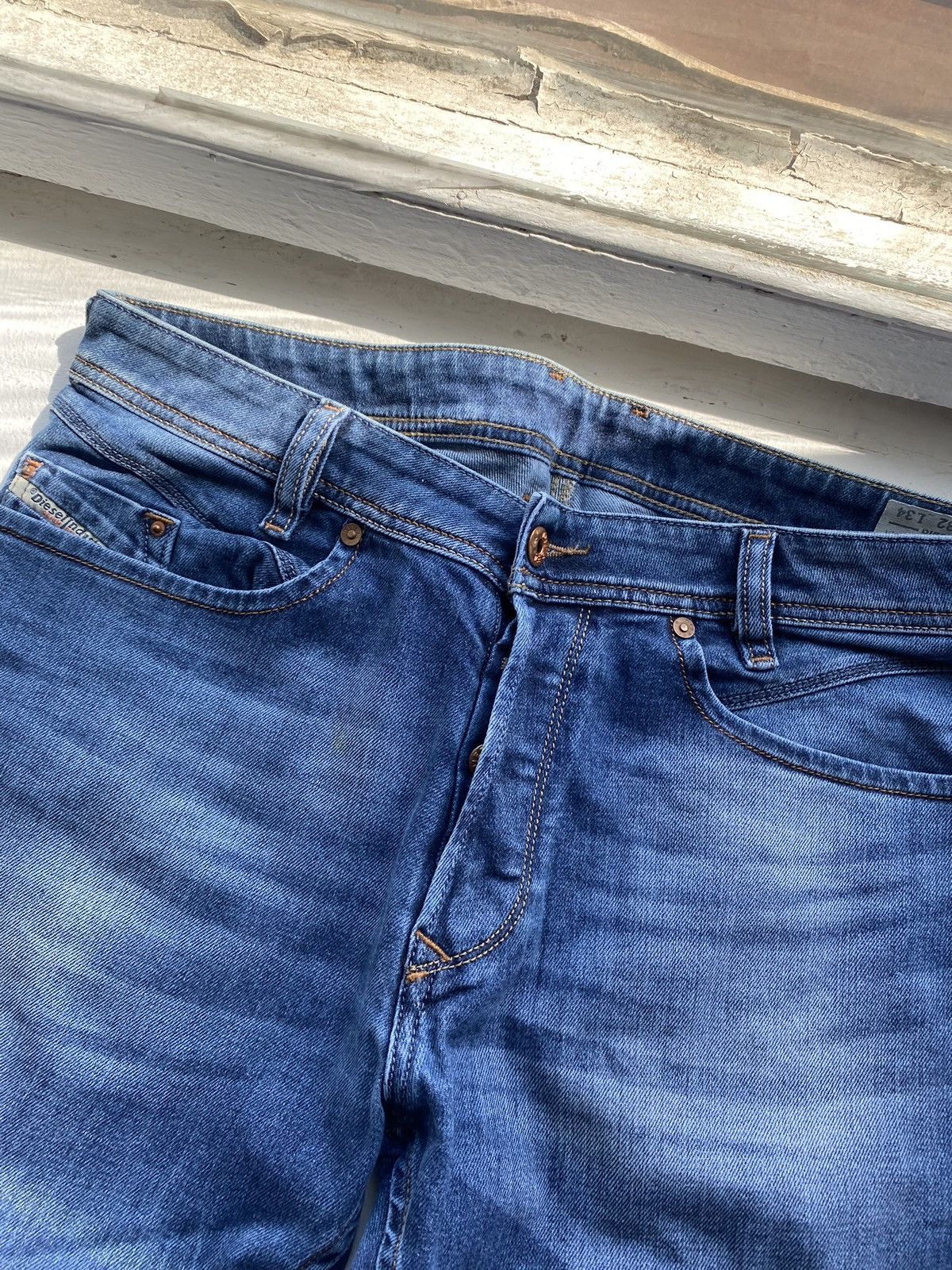 Diesel × Vintage 🔥Punk Opium Diesel Blue Mens Jeans 32 regular slim tapered Size US 32 / EU 48 - 3 Thumbnail