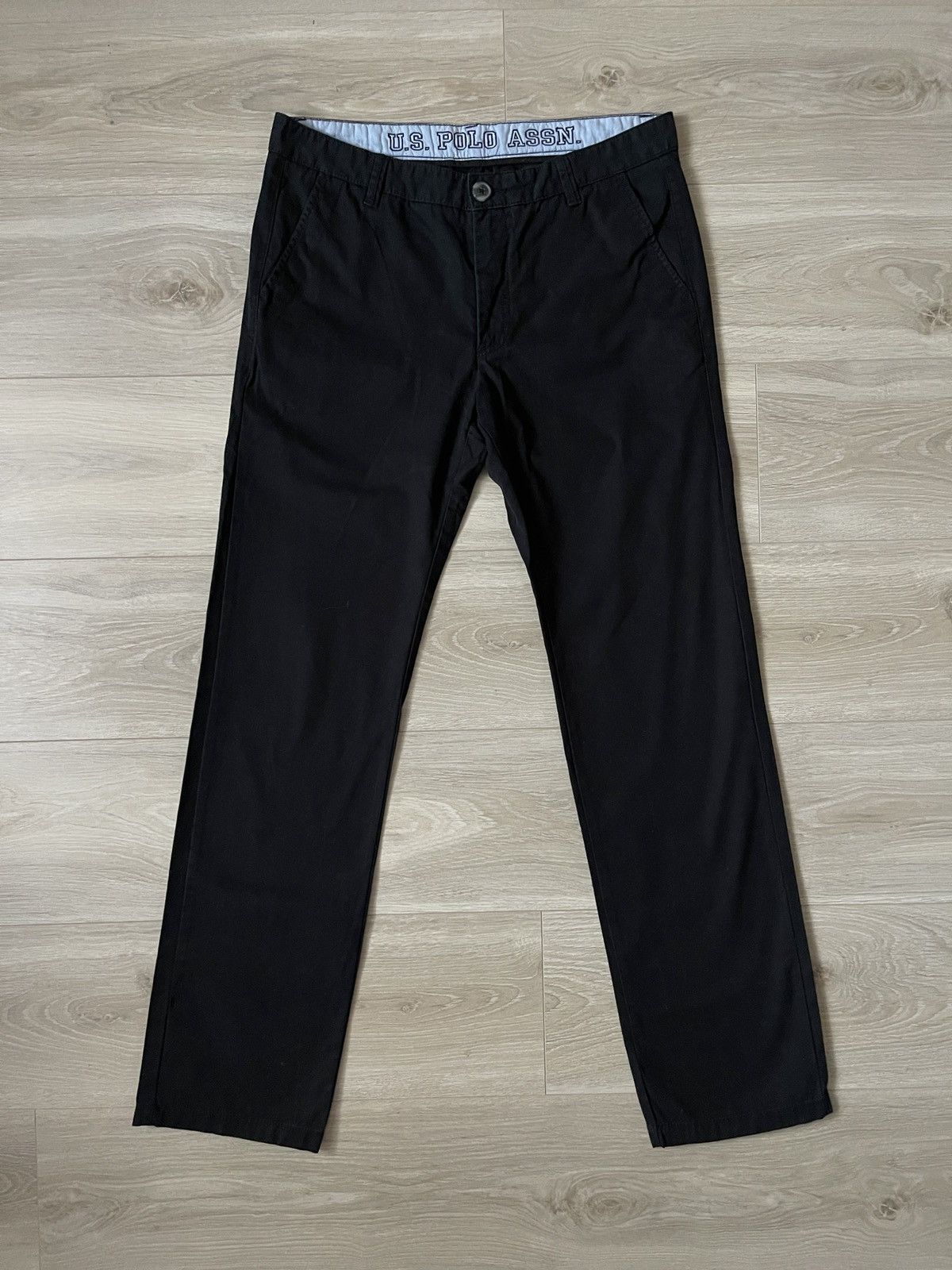 U.S. Polo Assn. Vintage us polo assn chino pants black trousers 32 Size US 32 / EU 48 - 1 Thumbnail