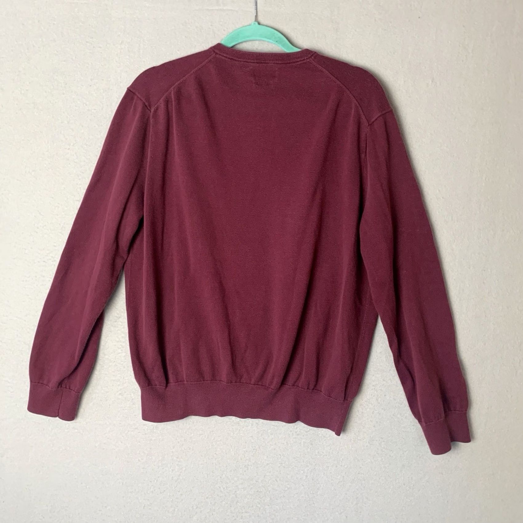 Polo Ralph Lauren Polo Ralph Lauren Sweater Men XL Maroon 100% Pima Cotton V-Neck Pony Preppy Shirt Pullover Logo Knit Long Sleeve Regular Vintage: No Size US XL / EU 56 / 4 - 2 Thumbnail