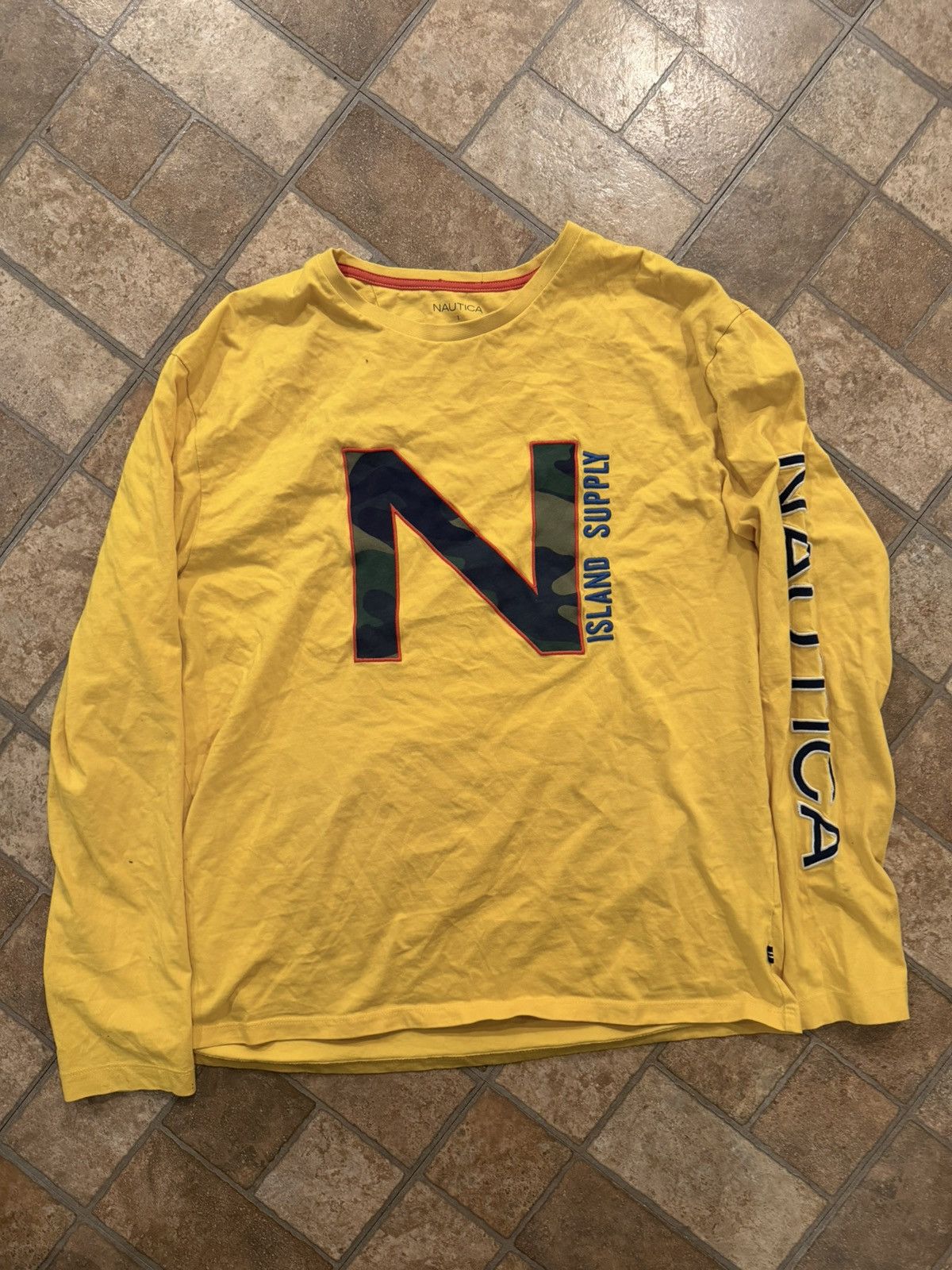 Nautica Nautica -yellow long sleeve Size US L / EU 52-54 / 3 - 3 Thumbnail
