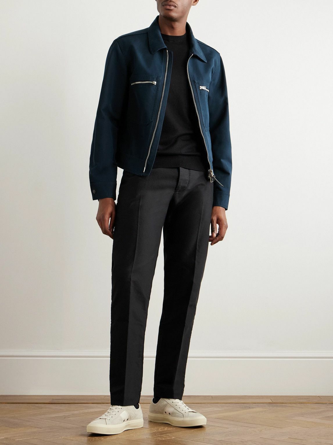 Tom Ford o1w1db10425 OBS003 Blouson Jacket in Blue Size US S / EU 44-46 / 1 - 2 Thumbnail
