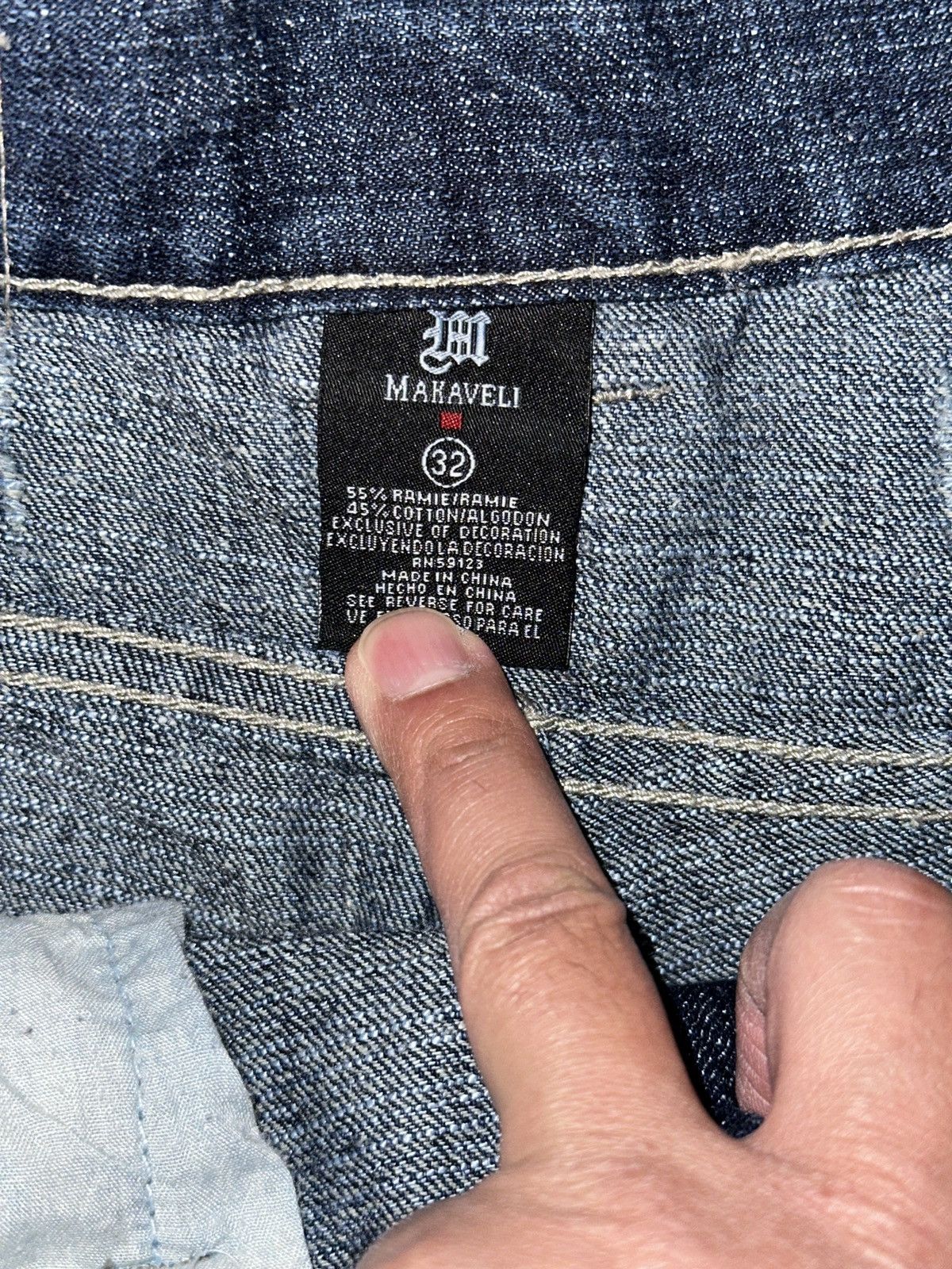 Makaveli Y2K Vtg MAKAVELI Branded 2Pac Tupac Screenprint Baggy Jeans Size US 32 / EU 48 - 6 Thumbnail