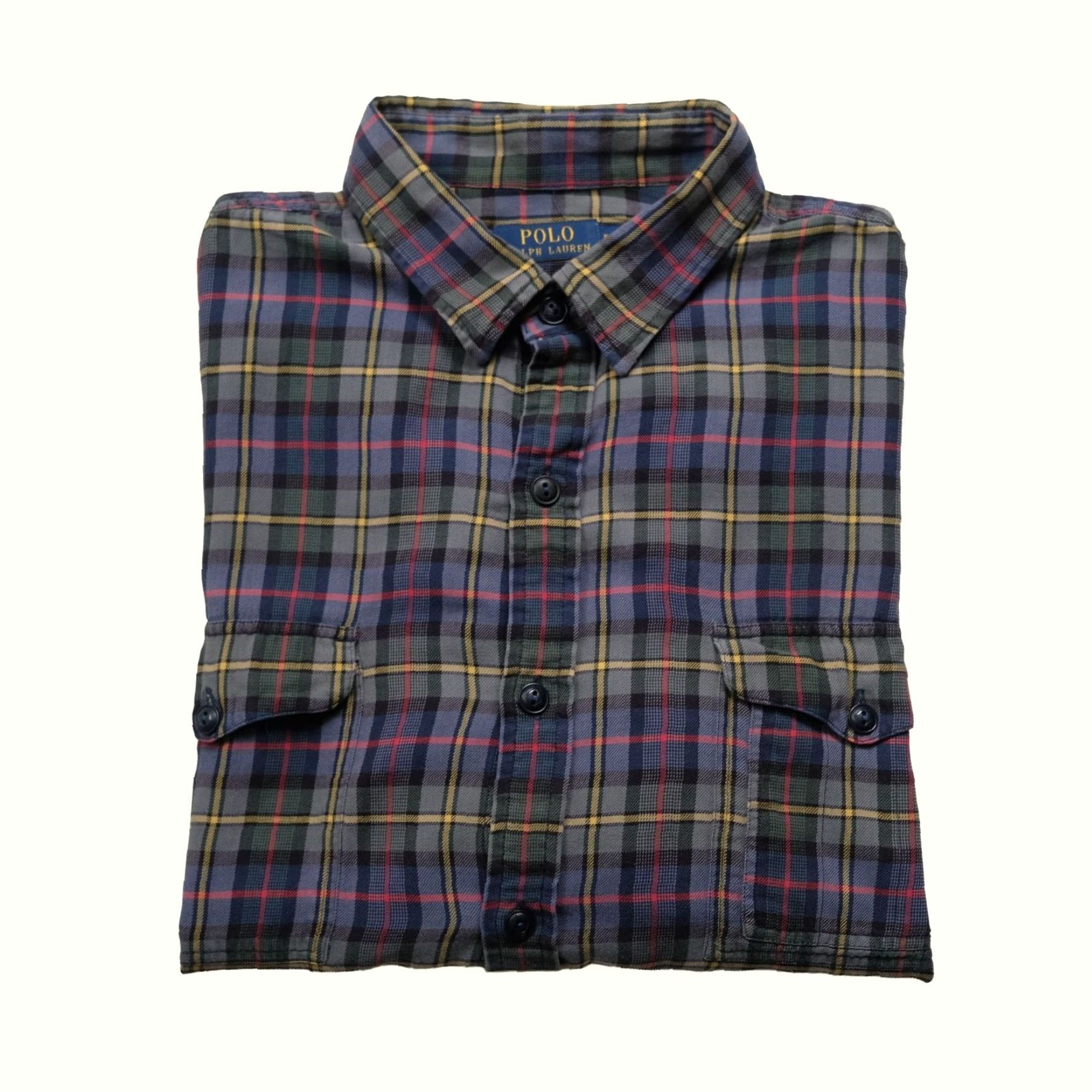 Polo Ralph Lauren VINTAGE Polo Ralph Lauren POLO VTG Y2K PLAID CLASSIC FIT COTTON THIN CASUAL SHIRT 2XL Blue Size US XXL / EU 58 / 5 - 2 Thumbnail
