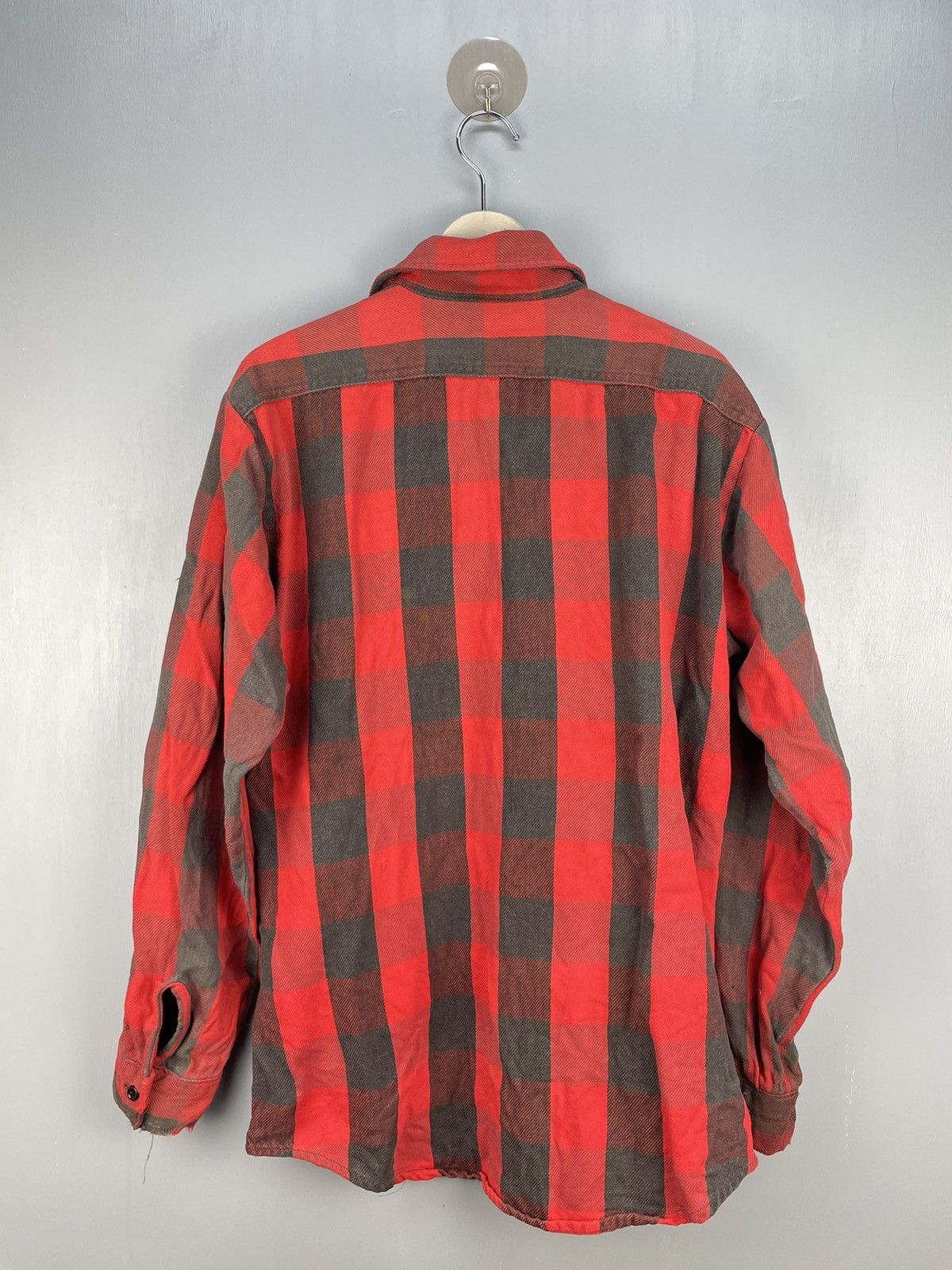 FiveBrother Vintage 80s Five Brother distressed flannel shirt Size US L / EU 52-54 / 3 - 2 Thumbnail